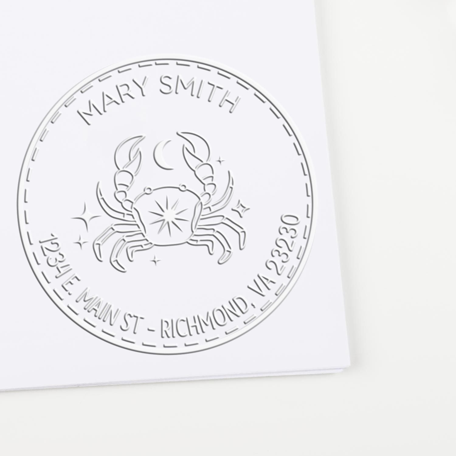 Hybrid Protective Cancer Custom Home Address Embossing Stamp - Engineer Seal Stamps