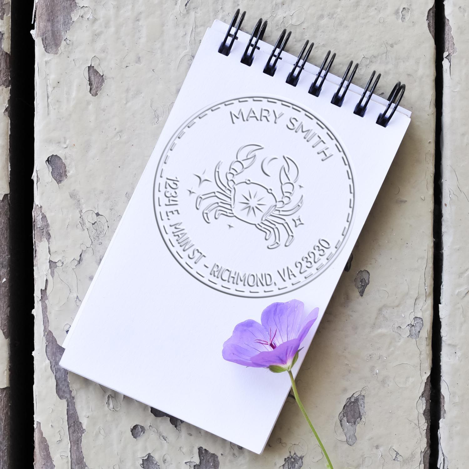 Hybrid Protective Cancer Custom Home Address Embossing Stamp - Engineer Seal Stamps