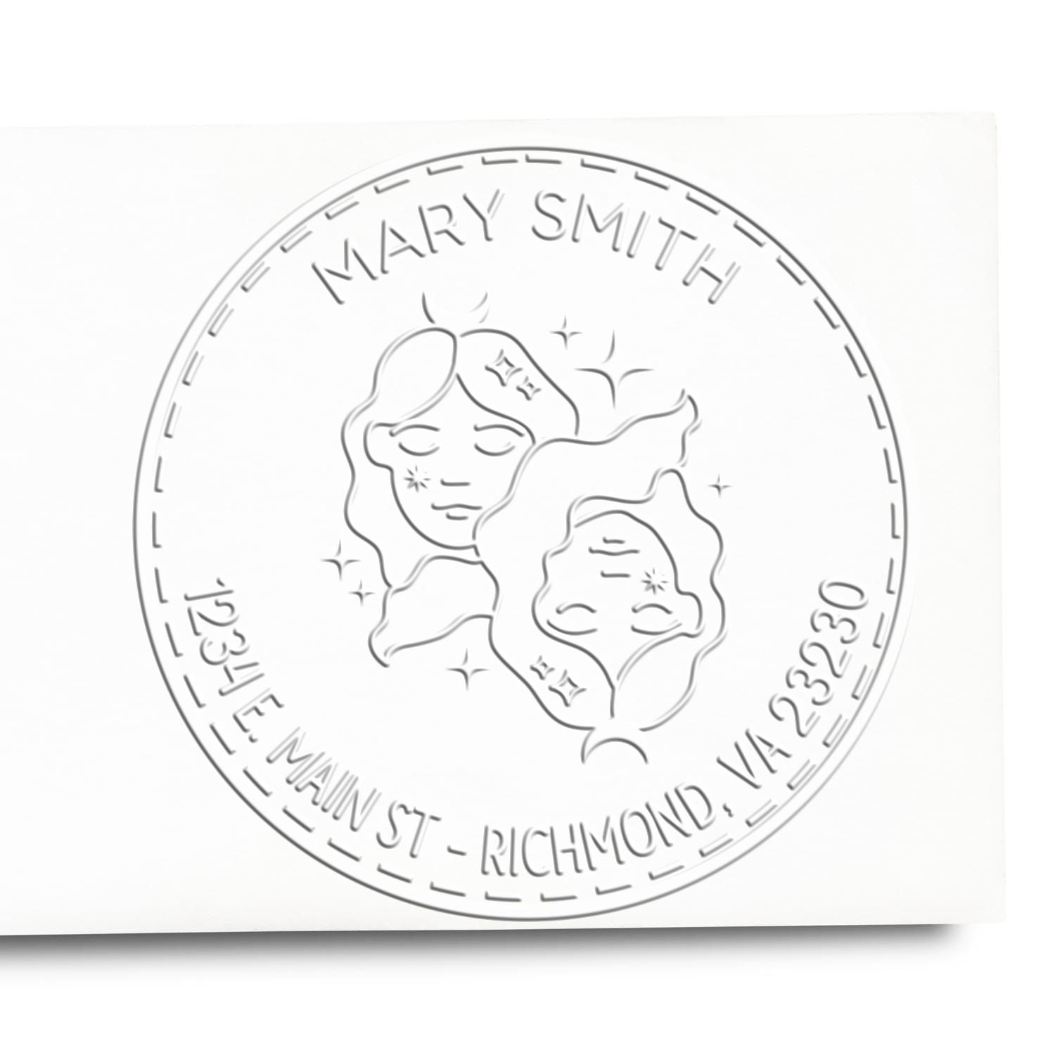 Soft Witty Gemini Custom Address Paper Embosser