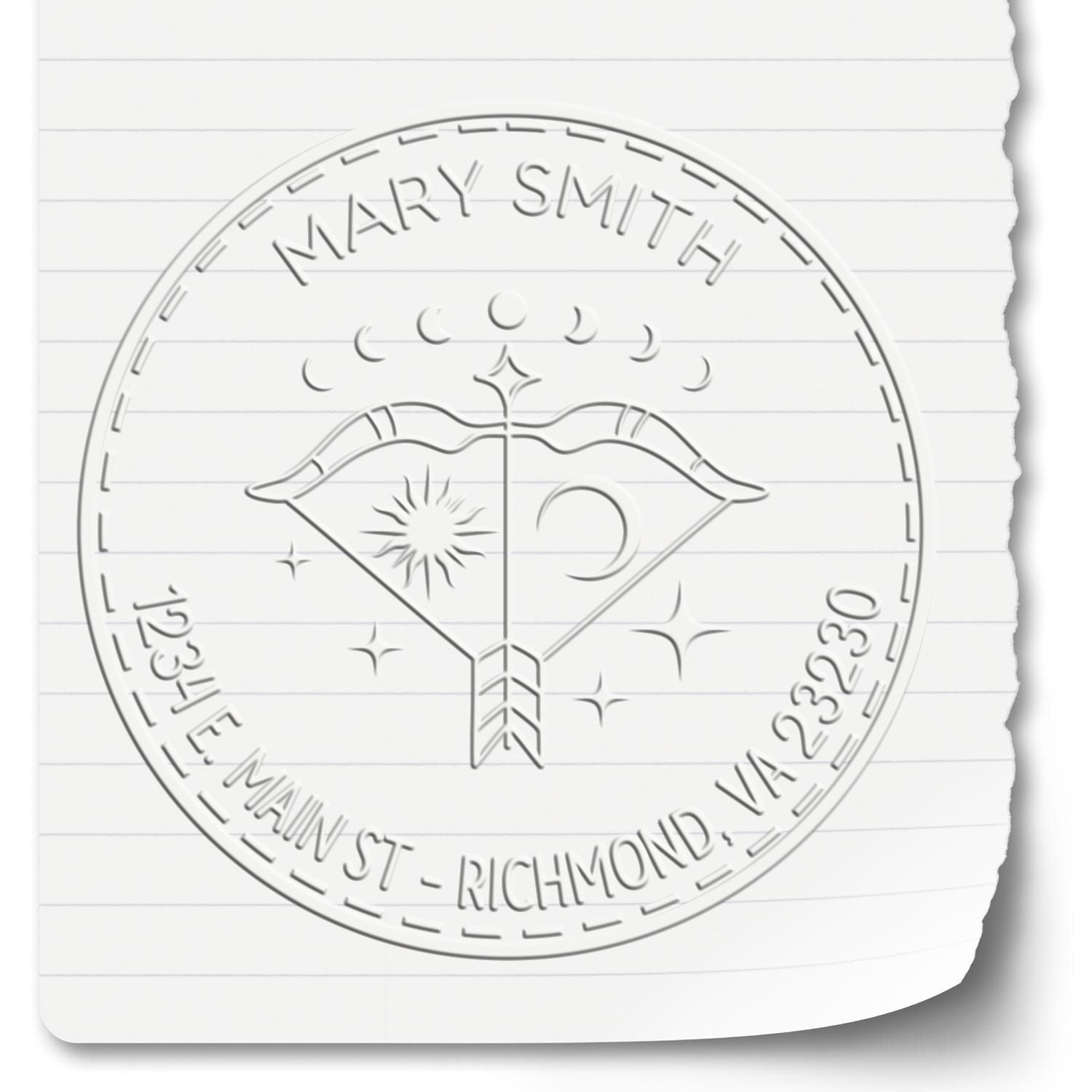 Desk Philosophical Sagittarius Custom Made Envelope Paper Embosser - Engineer Seal Stamps