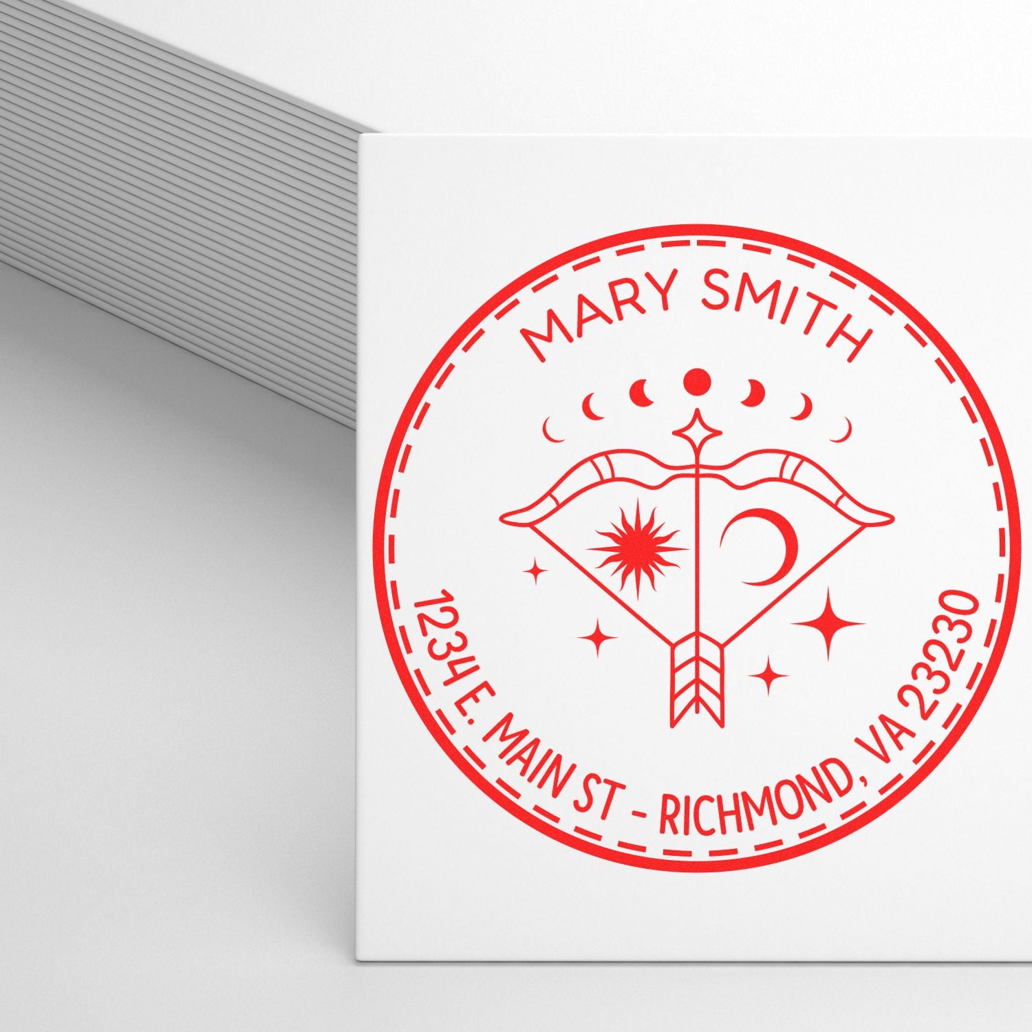 Self-Inking Philosophical Sagittarius Personalized Home Address Stamper - Engineer Seal Stamps