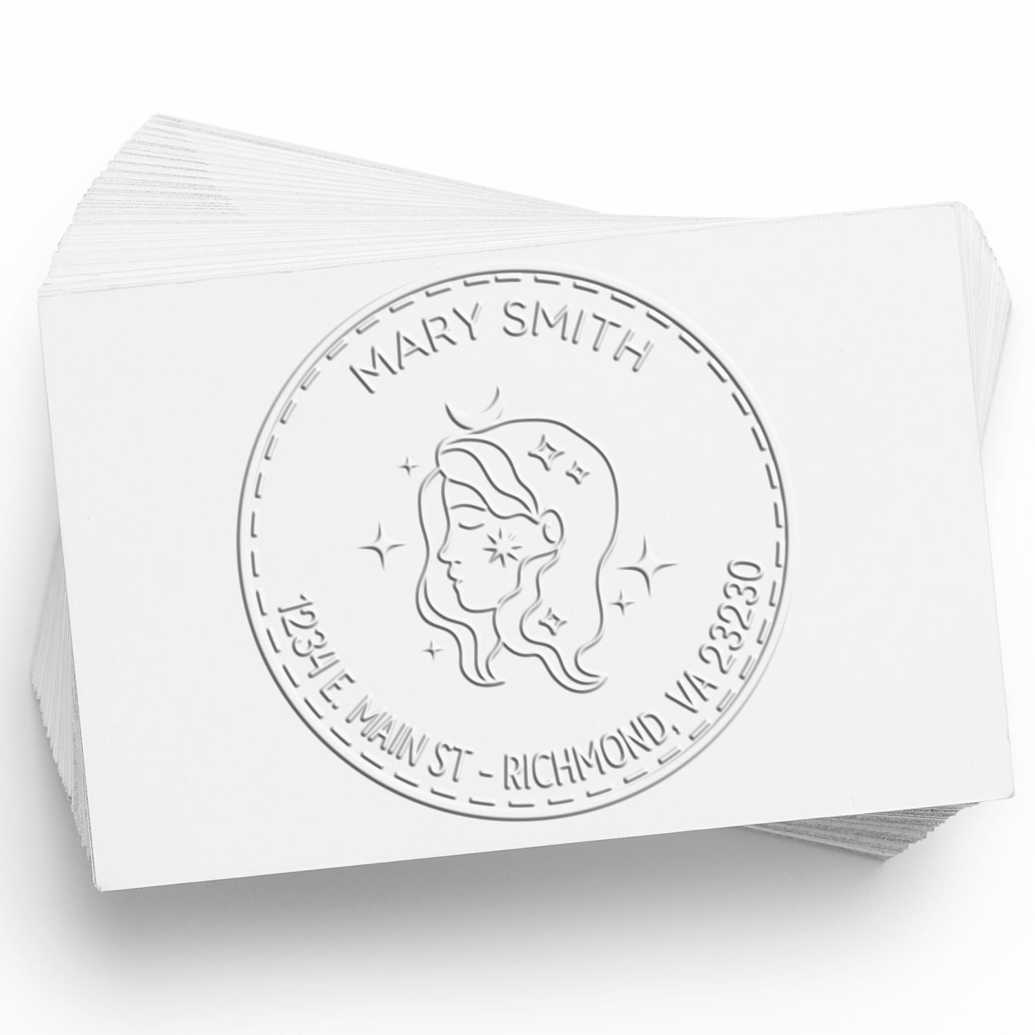 Hybrid Diligent Virgo Custom Made Mail Embossed Stamp - Engineer Seal Stamps