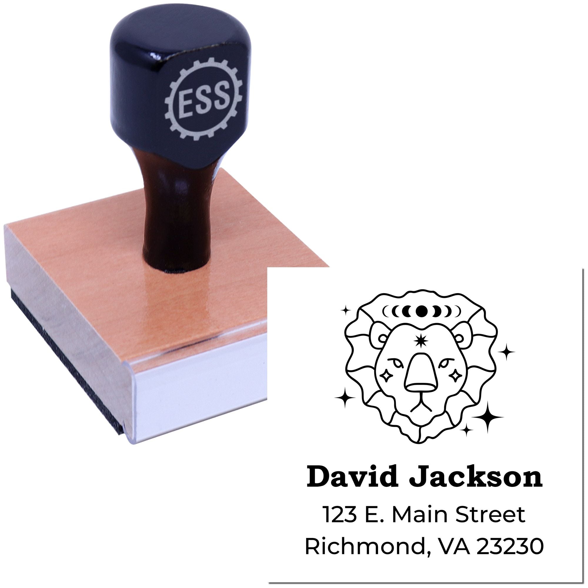 Celesital Passionate Leo Customized Address Stamper