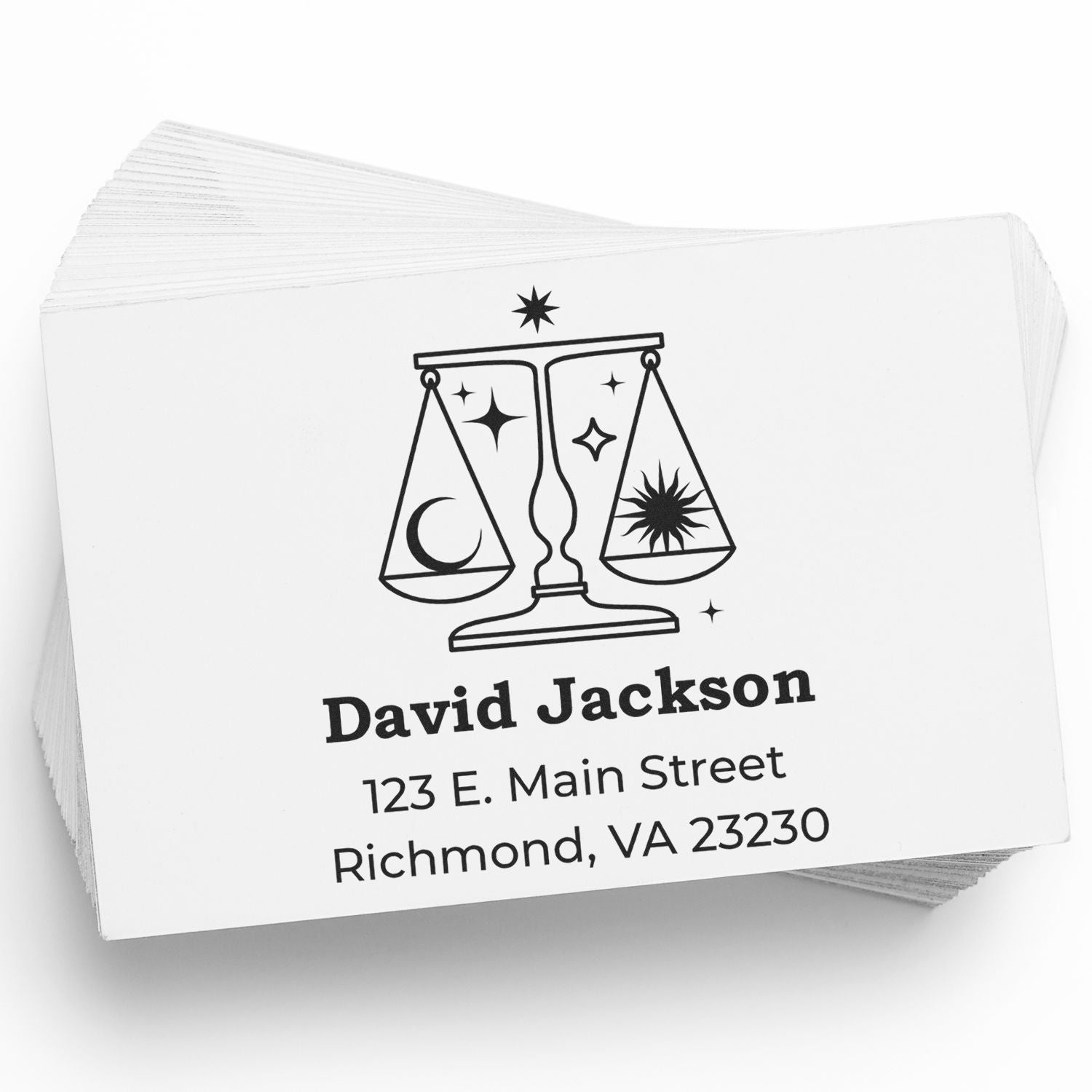 Celesital Sociable Libra Customized Name And Address Stamp