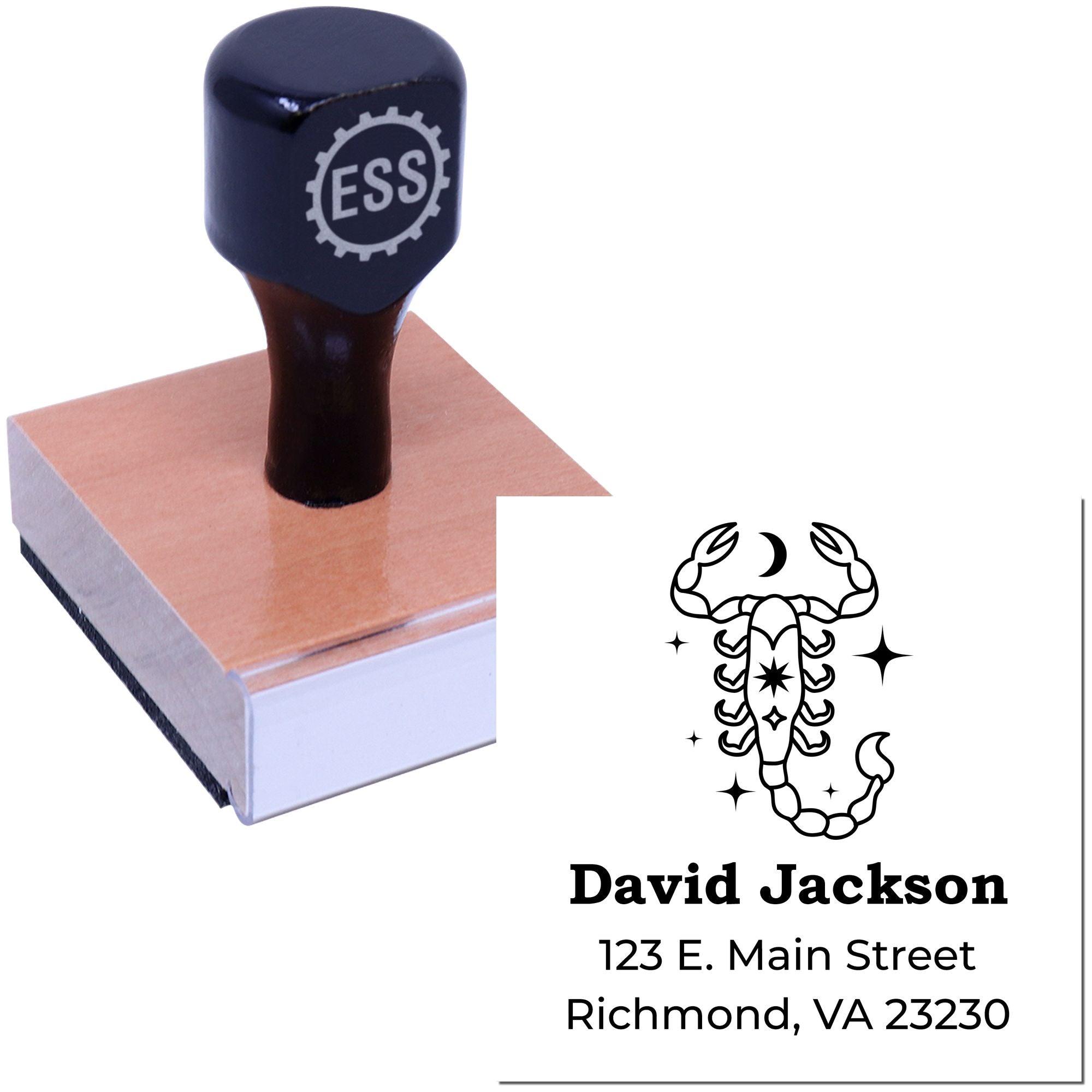 Celesital Complex Scorpio Customized Return Address Stamper
