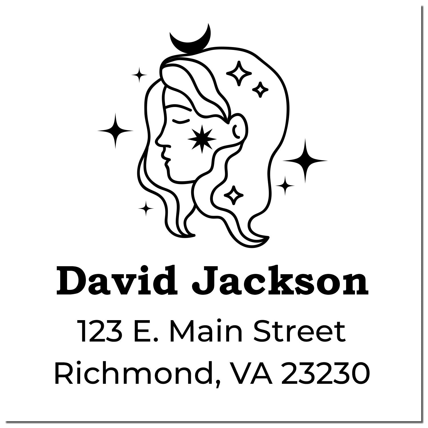 Organized Virgo Zodiac Home Address Stamp - Engineer Seal Stamps