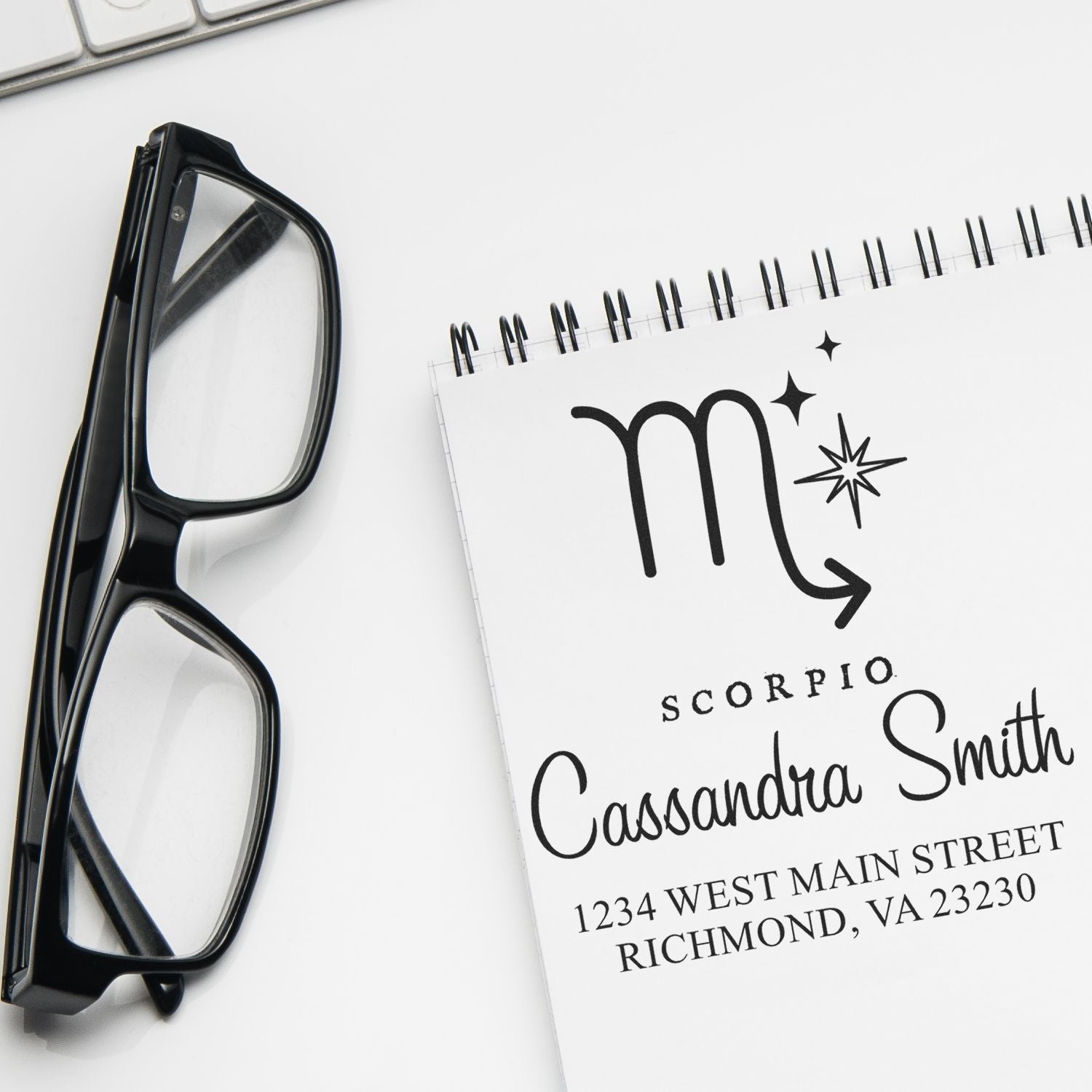 Transformative Scorpio Zodiac Name And Address Stamper