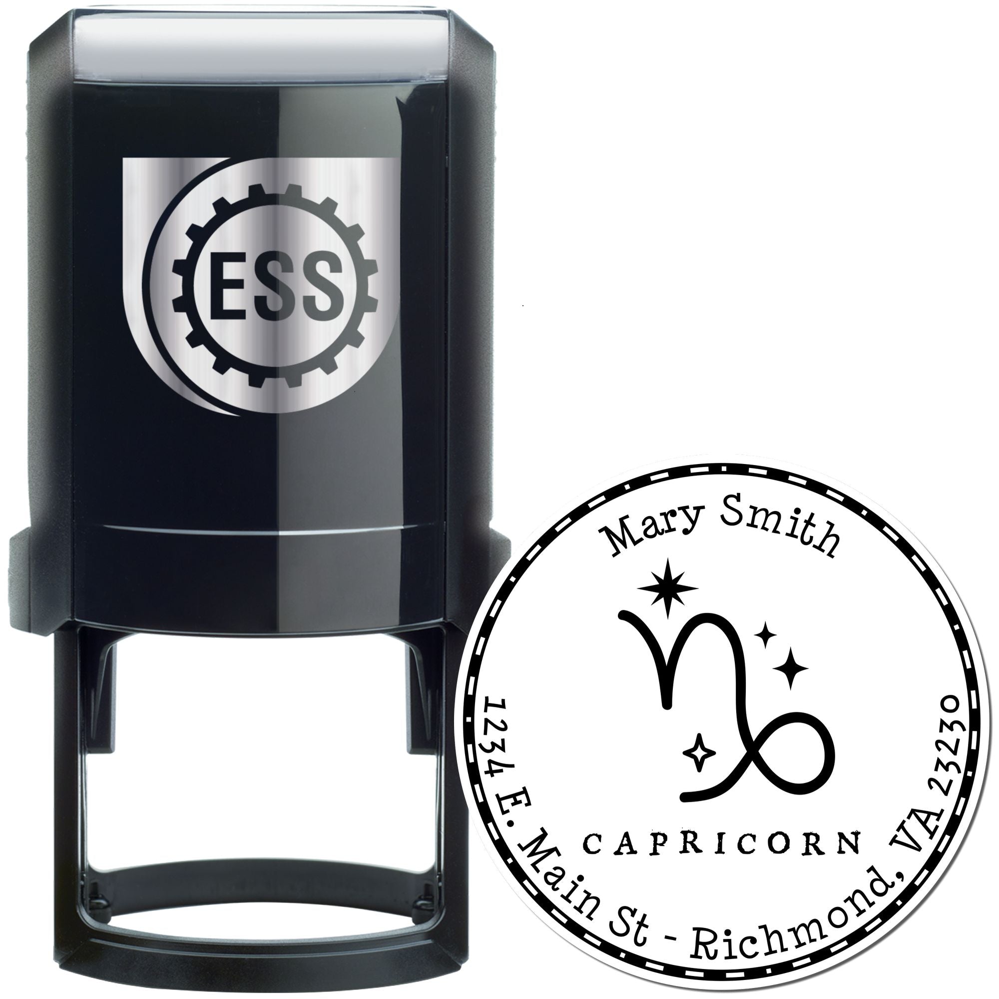 Self-Inking Symbolic Capricorn Custom Made New Home Stamp - Engineer Seal Stamps