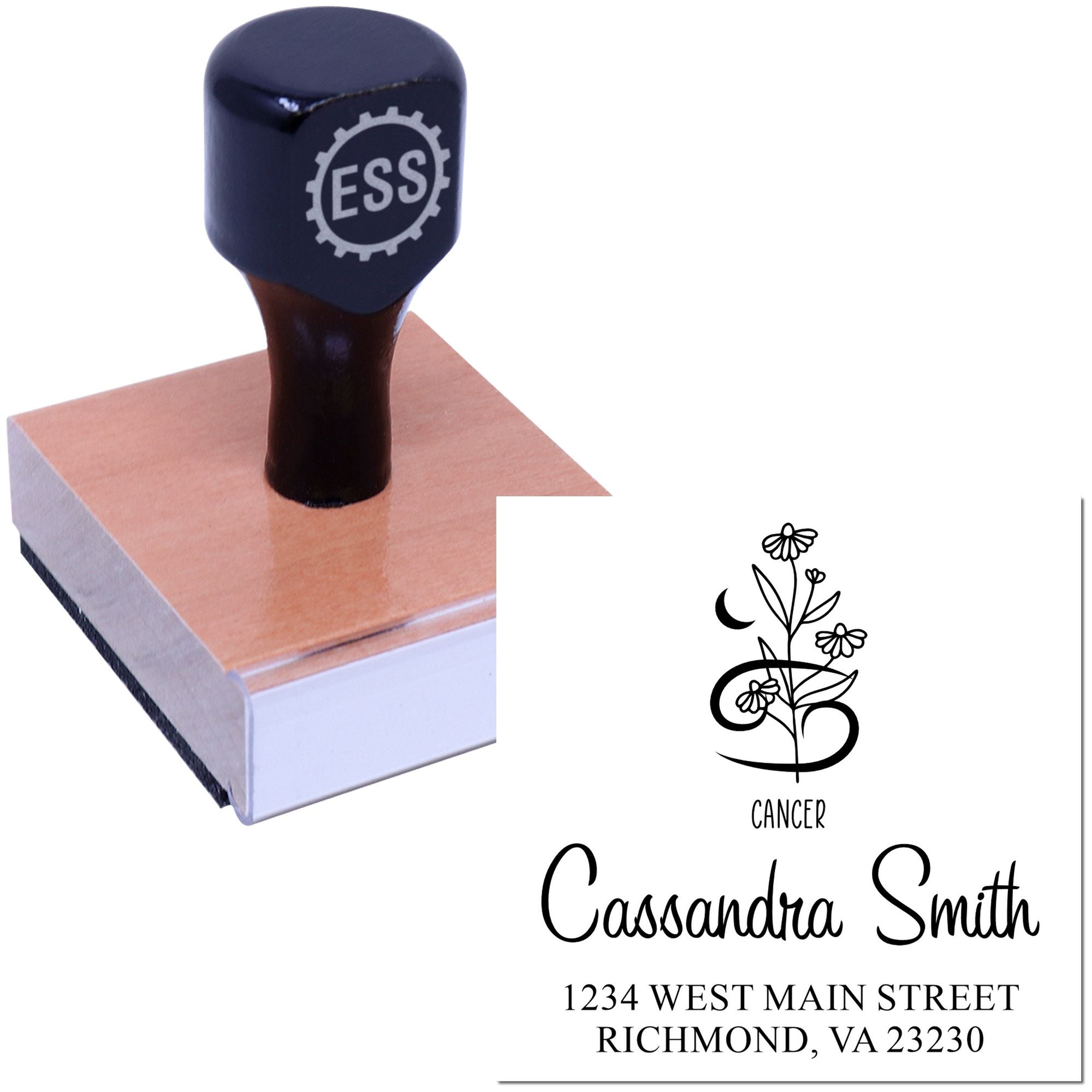 Celesital Tenacious Cancer Customized New Home Stamp