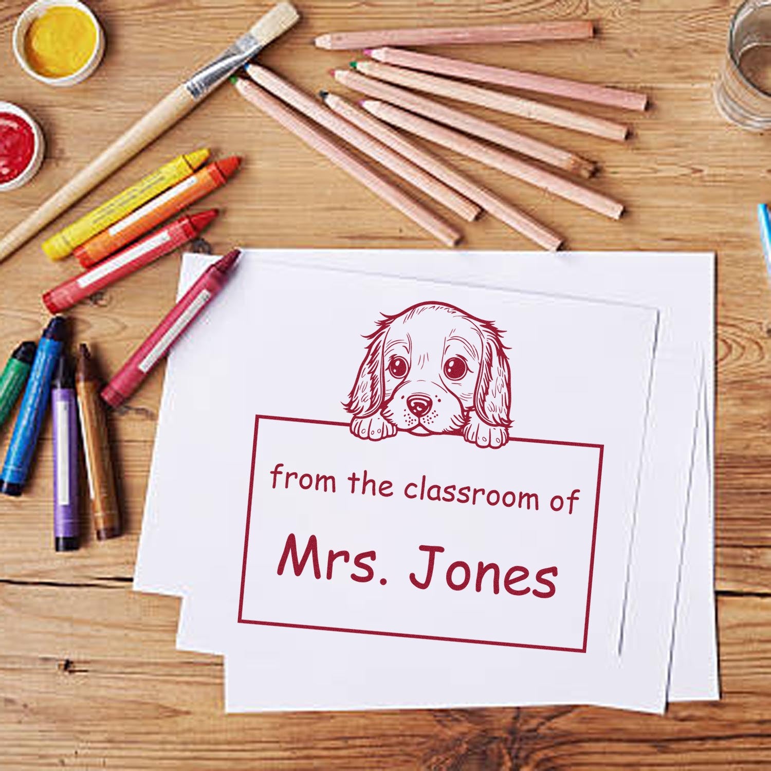 Self-Inking English Cocker Spaniel Pet Themed Read It Love It Return It For Books Stamper