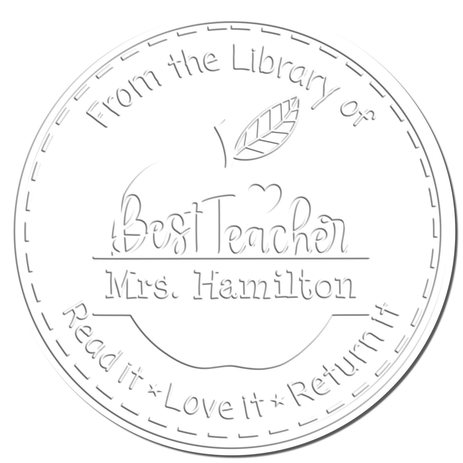 Handheld Best Teacher Customized Teacher's Personal Collection Seal