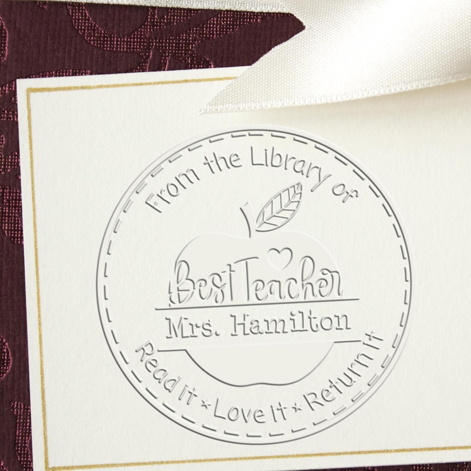 Handheld Best Teacher Customized Teacher's Personal Collection Seal
