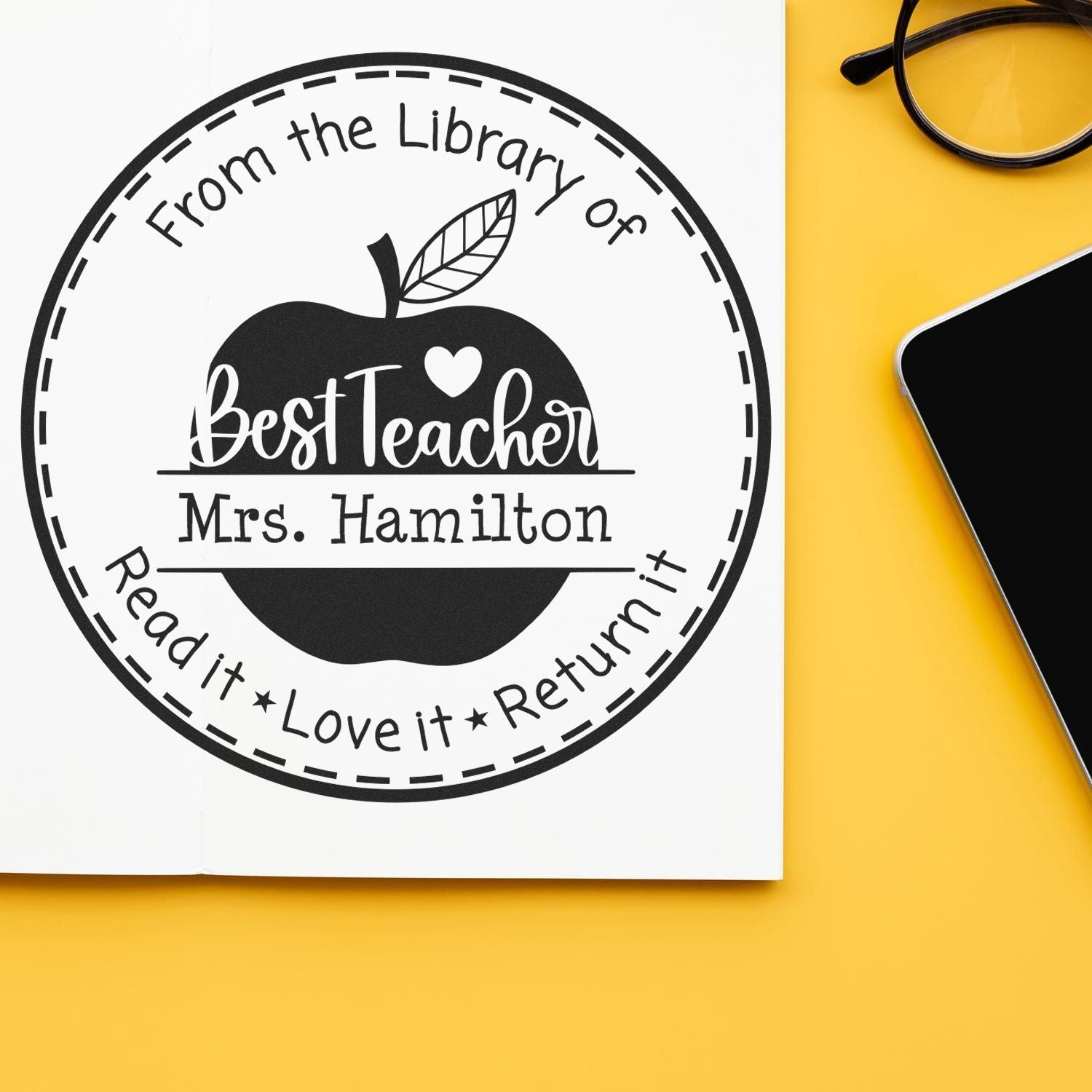 Best Teacher Self-Inking Custom For Teacher's Books Stamp - Engineer Seal Stamps