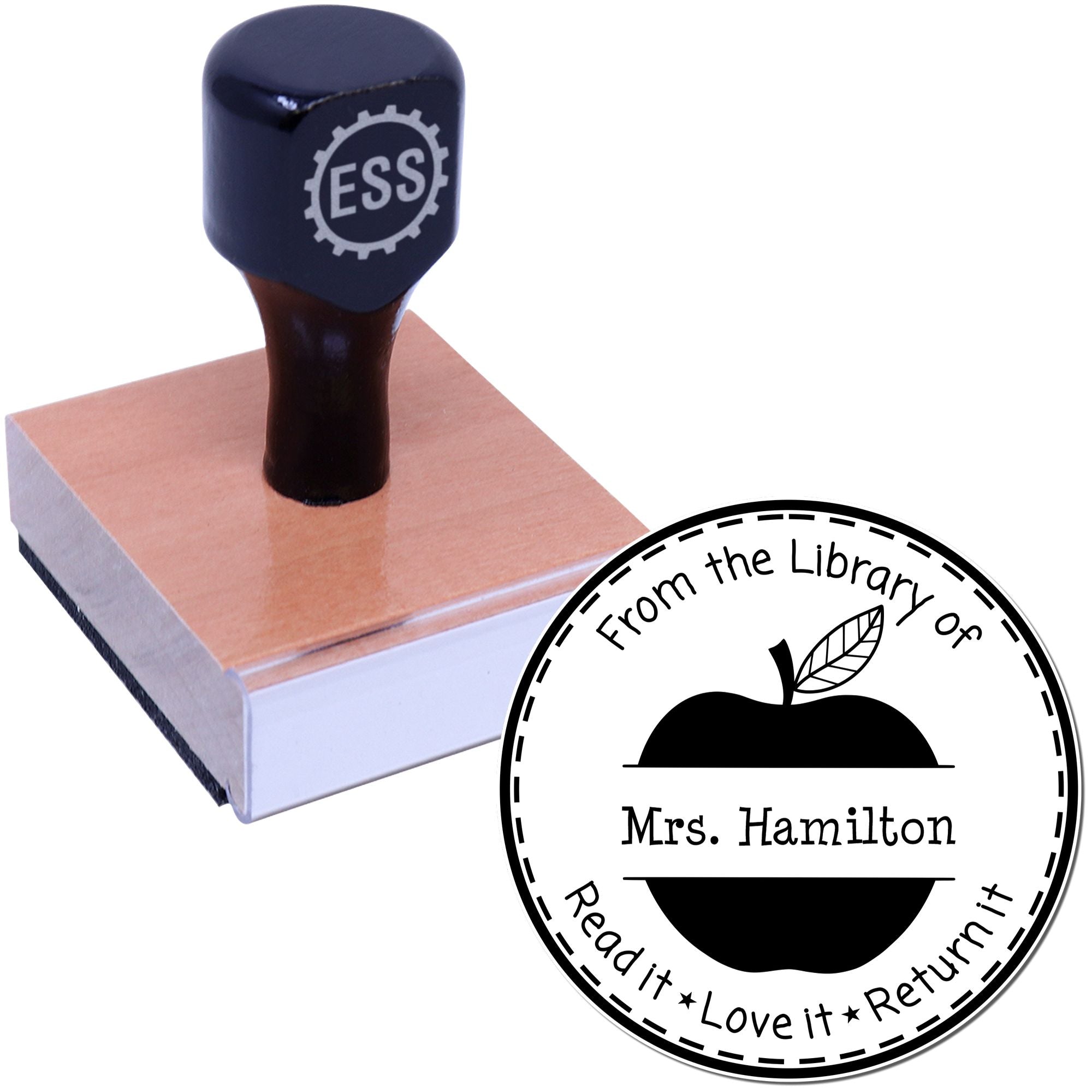 Solid Apple Customized Classroom Gift For Teacher Stamp