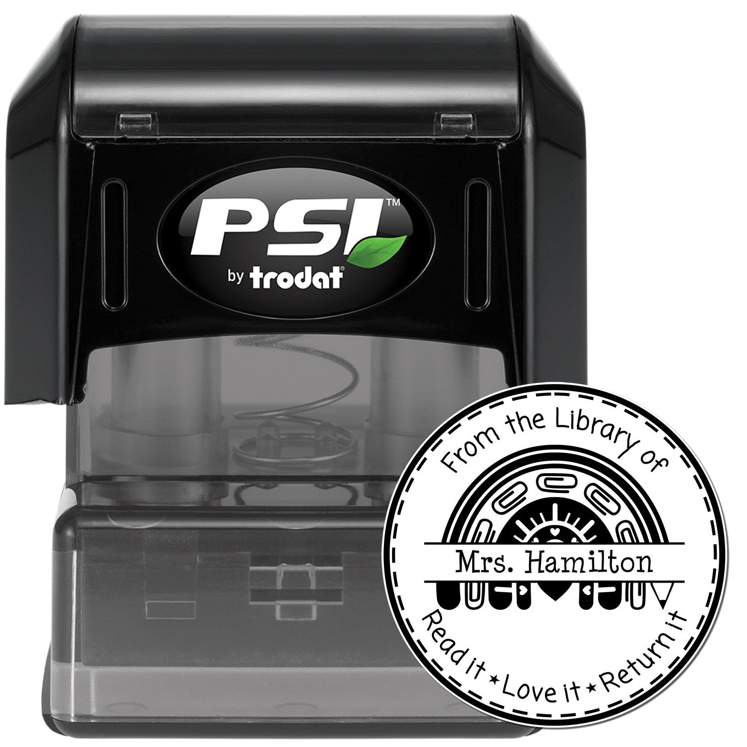 Paperclip Rainbow PSI Pre-Inked Personalizable Teacher Gift Stamp - Engineer Seal Stamps