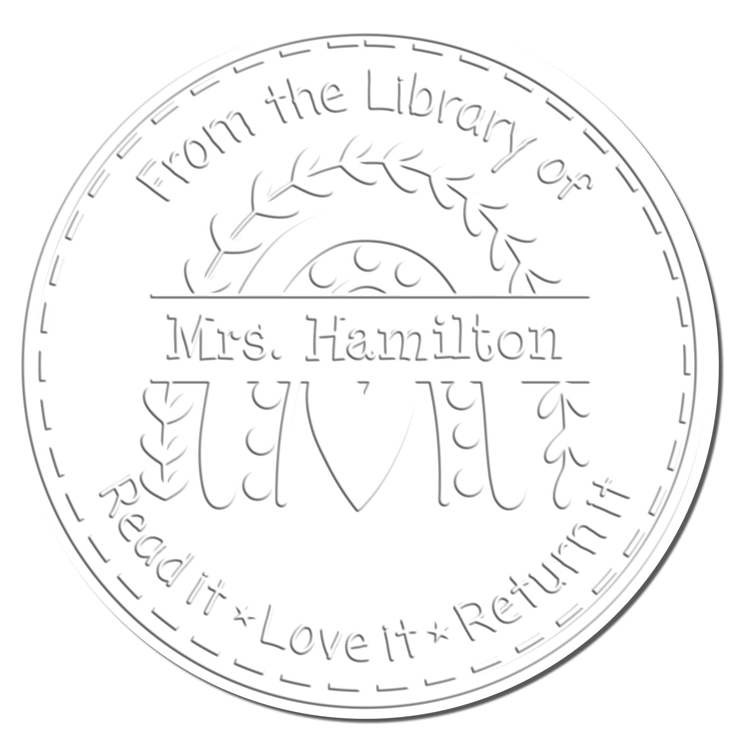 Heart Rainbow Soft Customized Classroom Library Personalization Seal