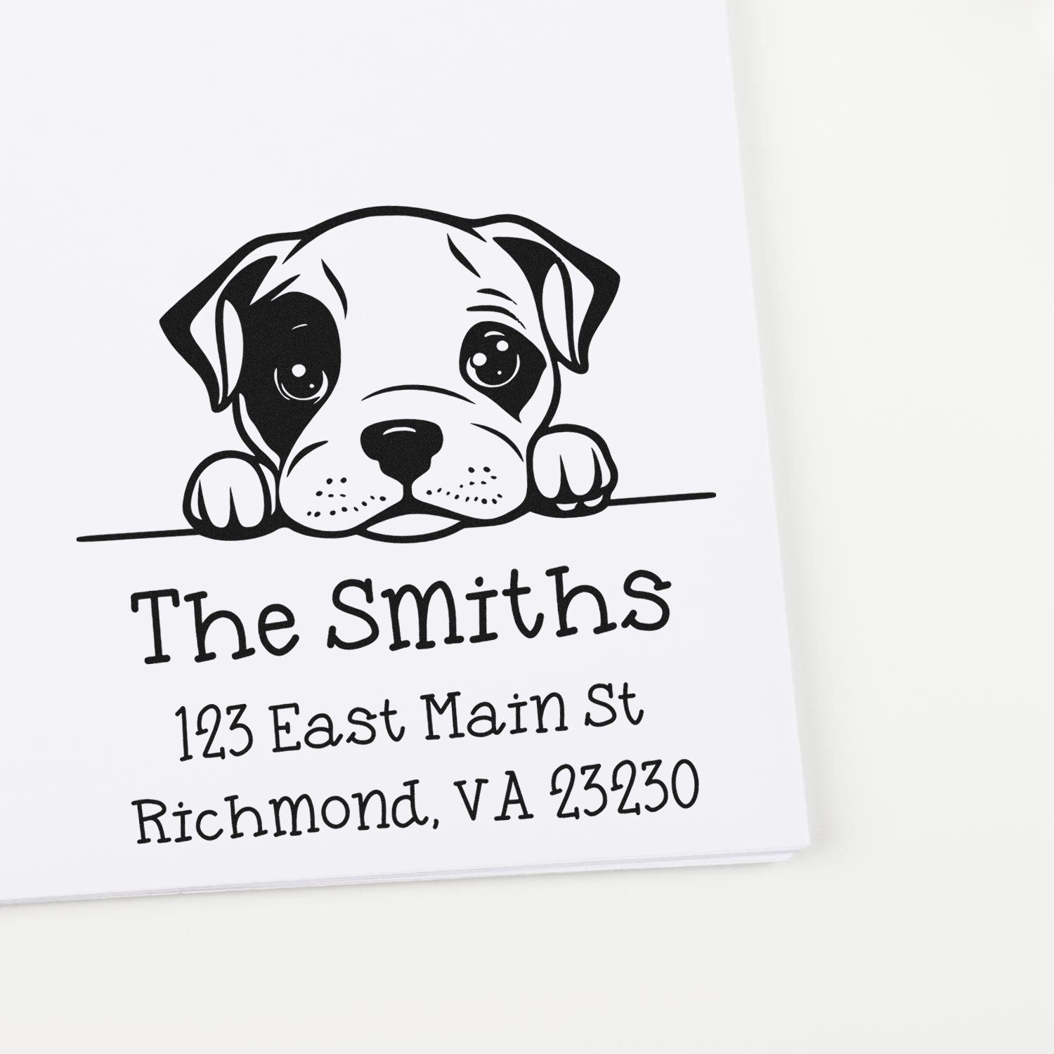 PSI Pre-Inked American Staffordshire Terrier Puppy Dog Personalized Return Address Stamp