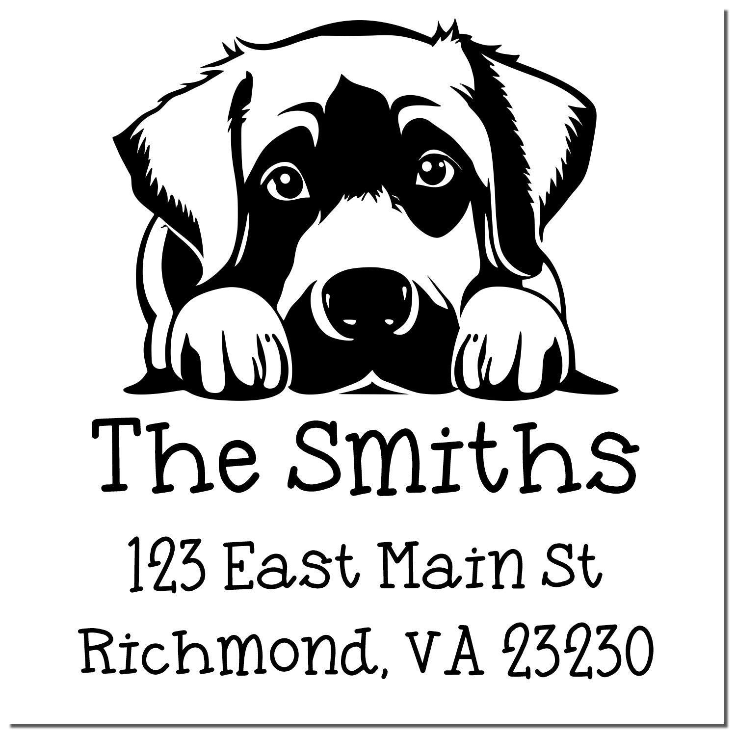 PSI Pre-Inked Anatolian Shepherd Puppy Dog Personalized Name and Address Stamp - Engineer Seal Stamps