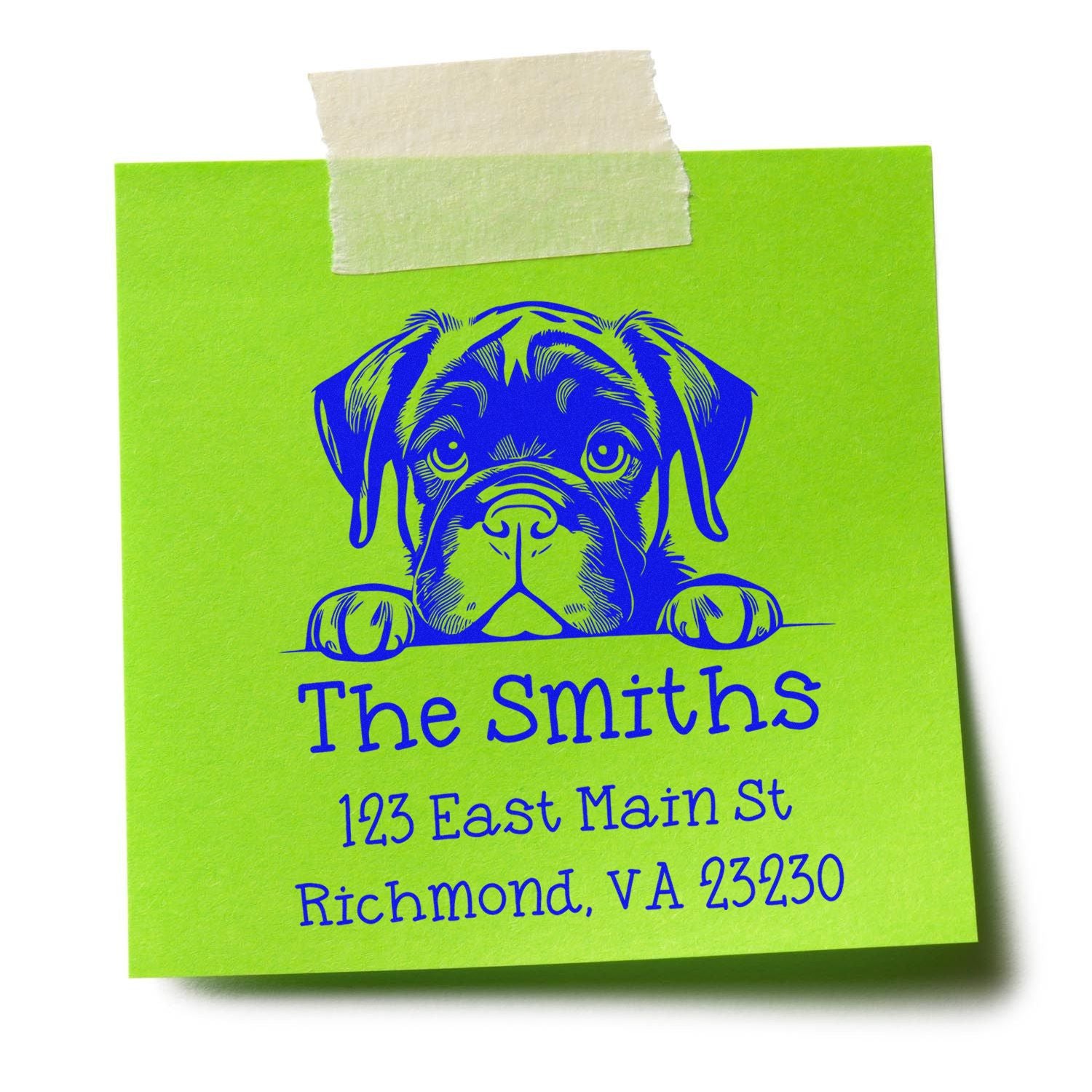 Slim Cane Corso Customized Refillable Address Stamp