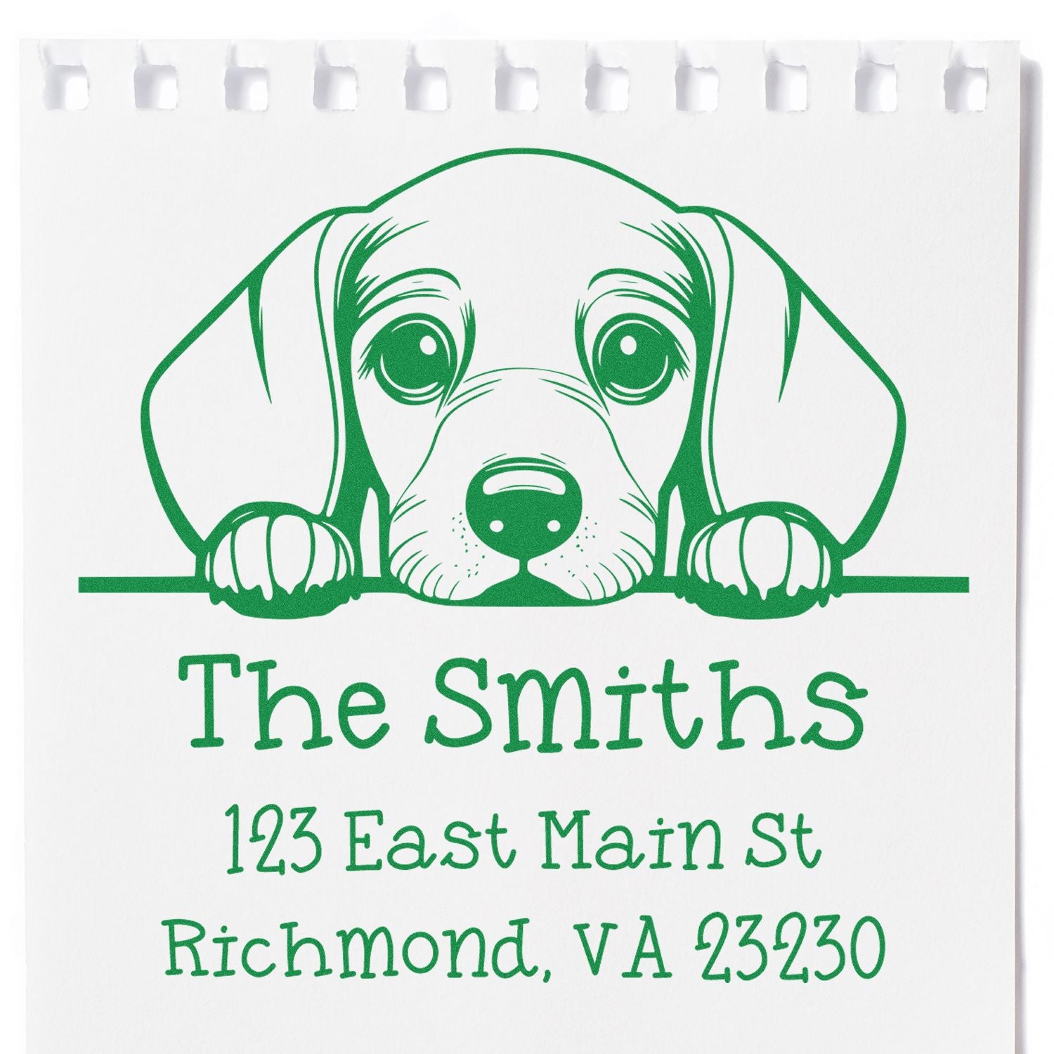 Wood Handle Dachshund Puppy Customized Mail Stamp