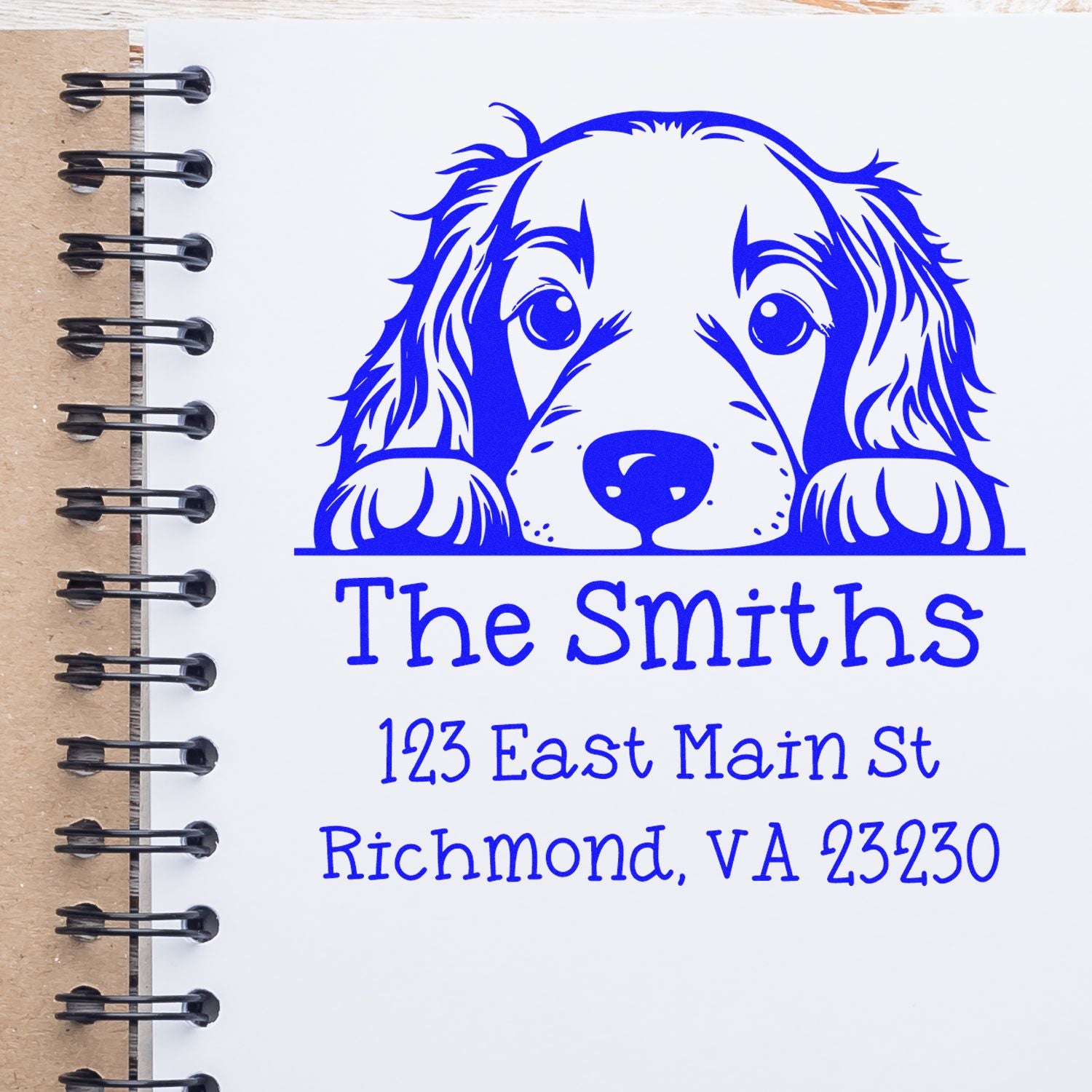 Wood Handle Irish Setter Puppy Customized Mail Stamp