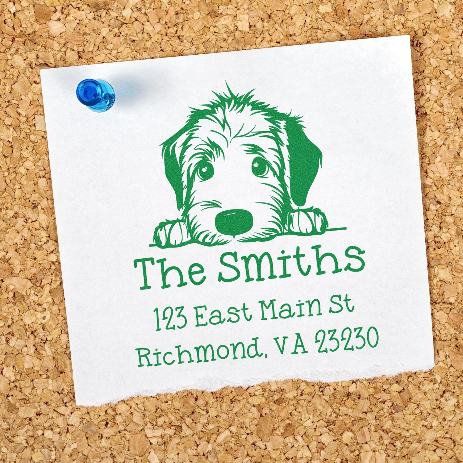 Slim Irish Wolfhound Personalized Easy-To-Use Address Stamp