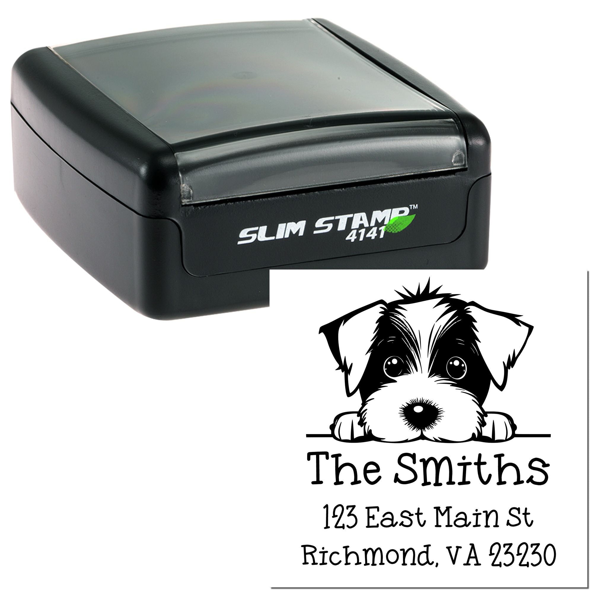 Slim Jack Russell Personalized Mail Stamp