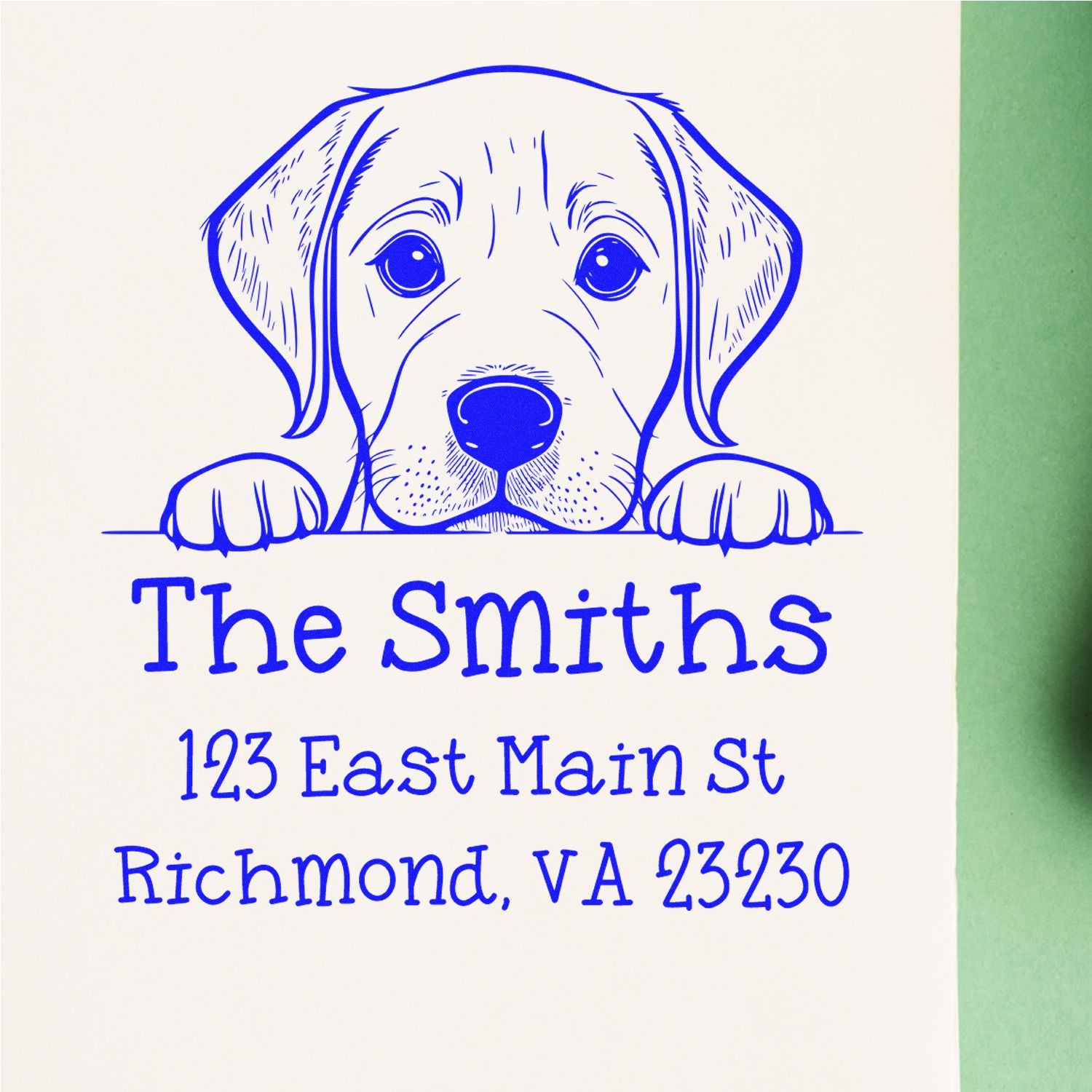 Slim Labrador Retriever Personalized Home Address Stamp