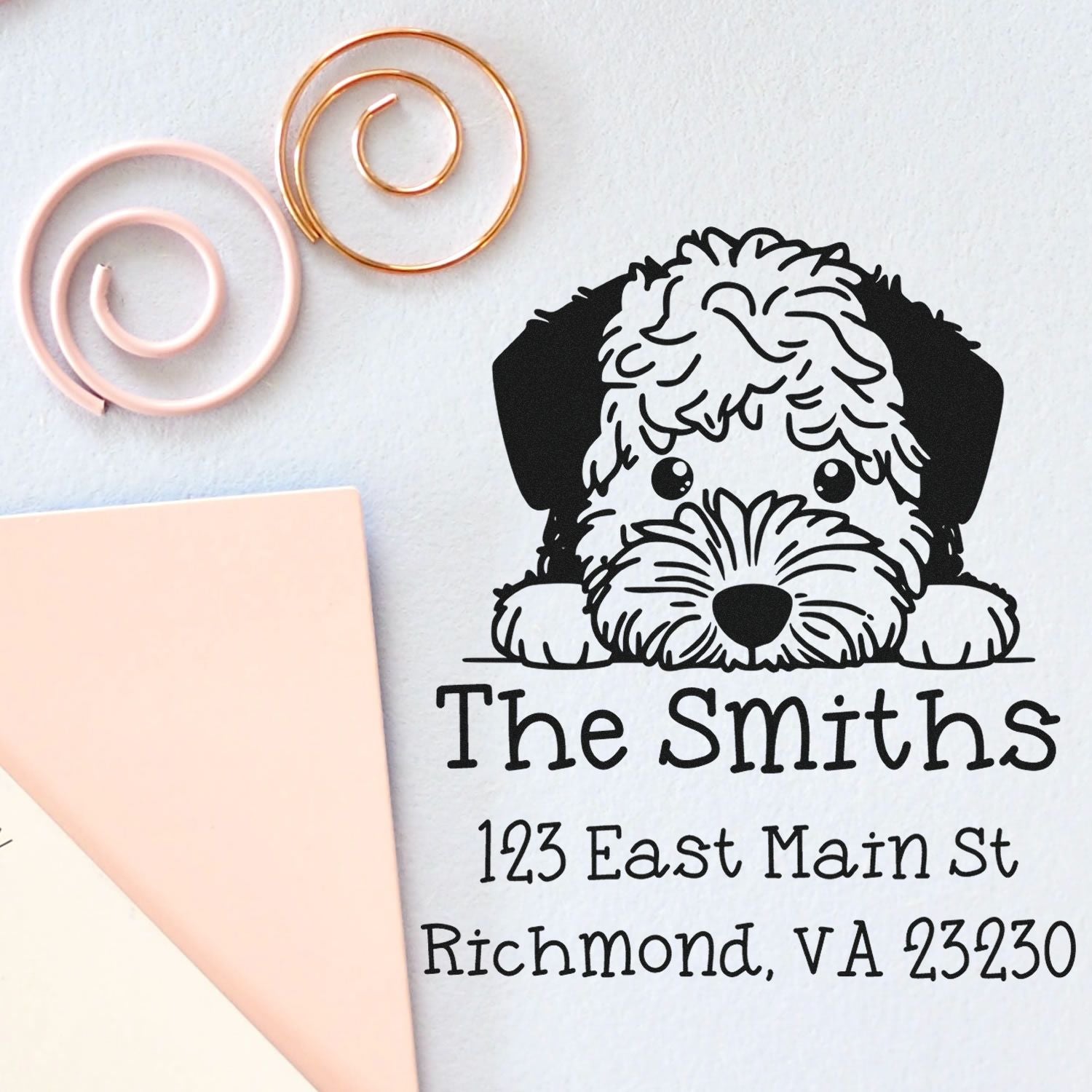 Slim Lagotto Romagnolo Personalized Mailing Address Stamp