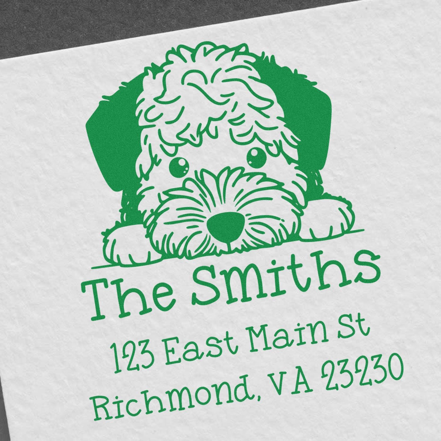 Slim Lagotto Romagnolo Personalized Mailing Address Stamp