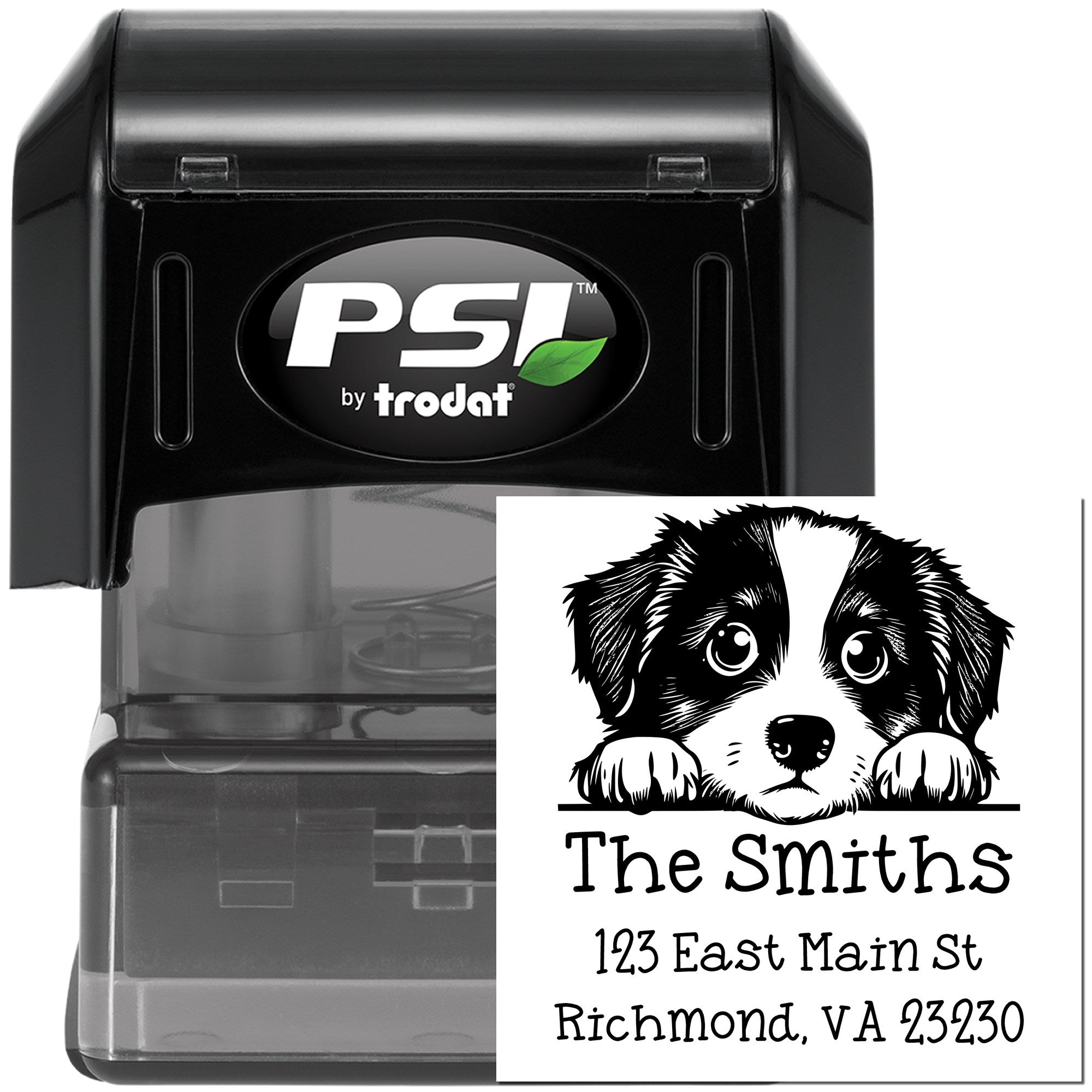 PSI Pre-Inked Miniature American Shepherd Puppy Dog Stamp - Engineer Seal Stamps
