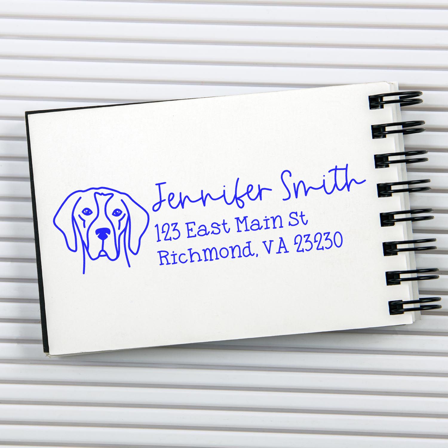 Slim Customized Address Stamp English Pointer Dog Outline - Engineer Seal Stamps