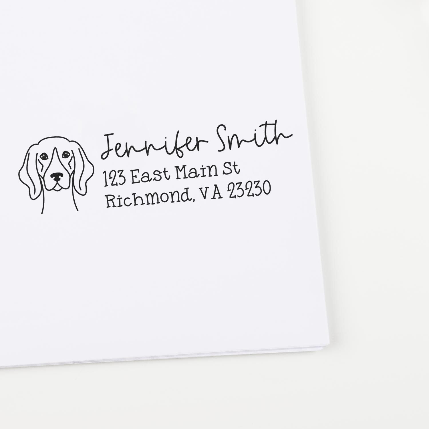 Wood Handle German Shorthaired Pointer Dog Address Stamp Custom