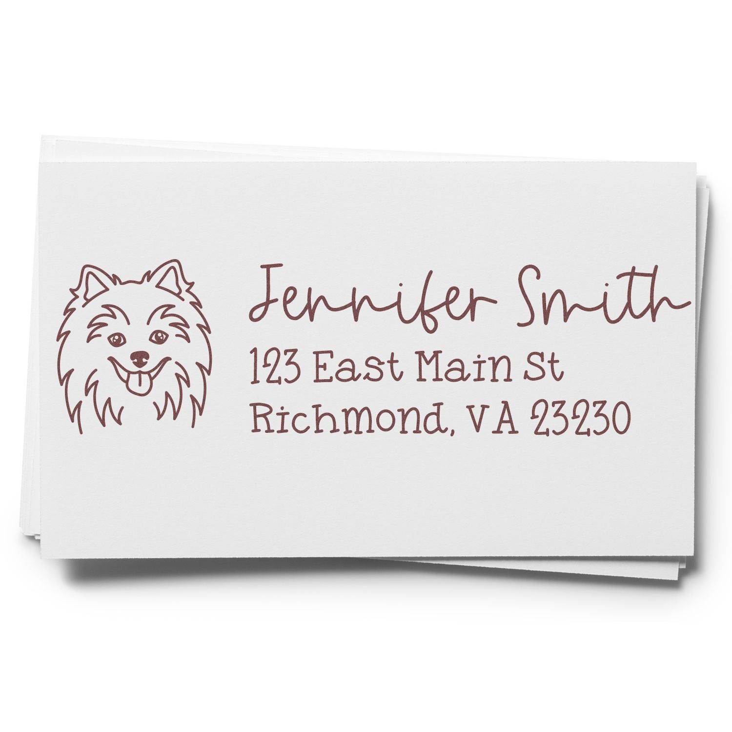 Pomsky Dog Address Stamp Pre-Inked