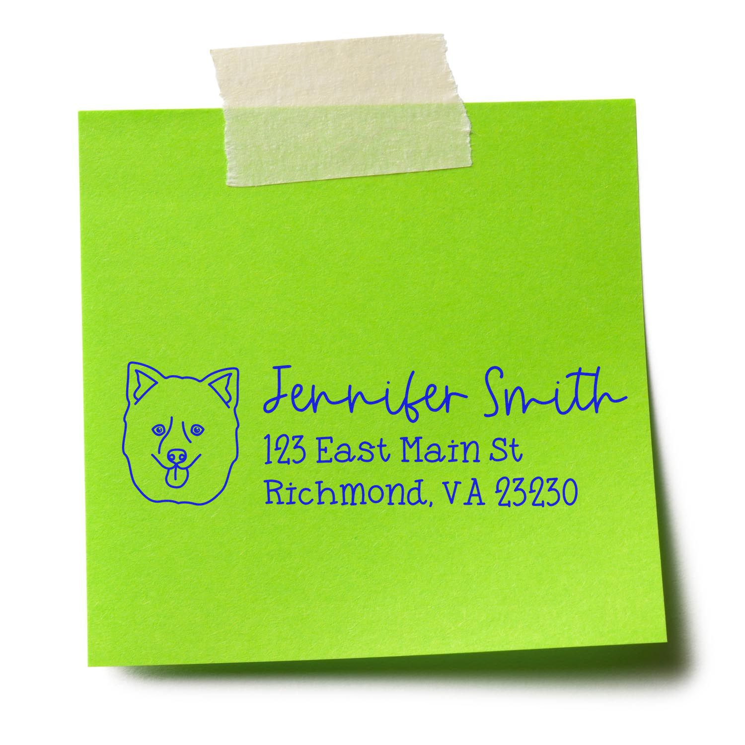 Wood Handle Poodle Dog Address Stamp Custom