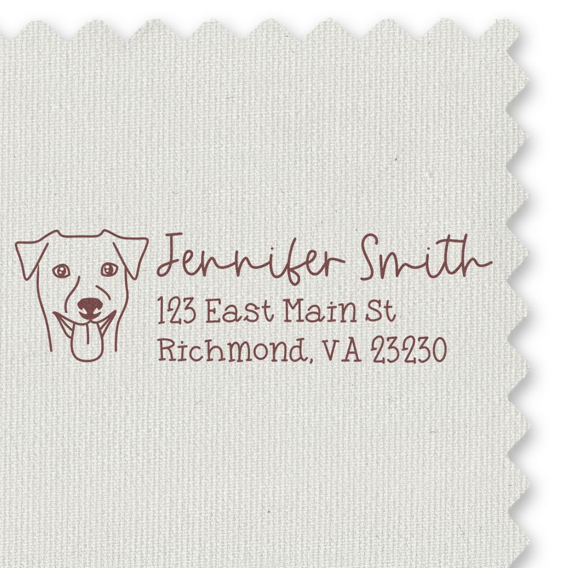 Wood Handle Rhodesian Ridgeback Dog Address Stamp Custom