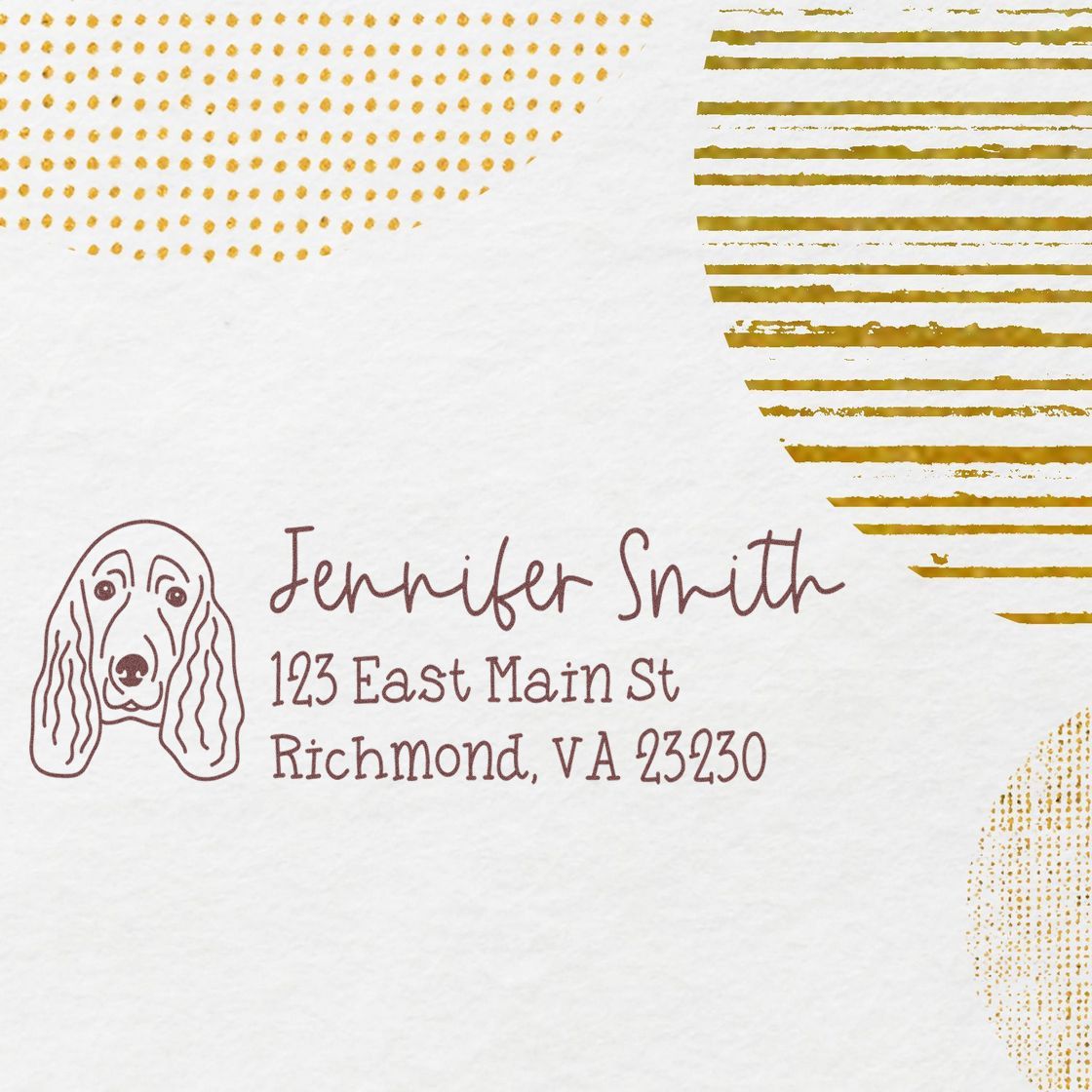 Spaniel Dog Address Stamp Pre-Inked