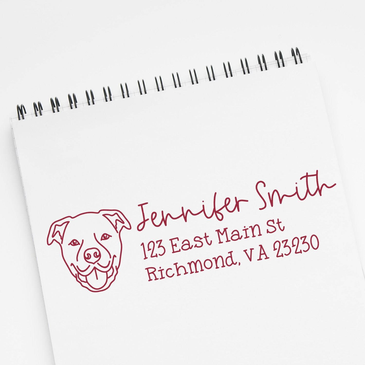 Self-Inking Staffordshire Bull Terrier Dog Outline Return Address Stamp Personalized - Engineer Seal Stamps