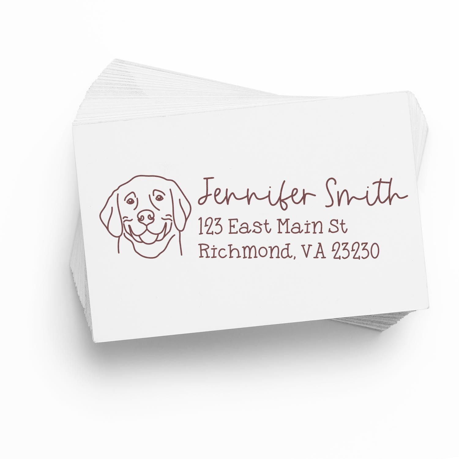 Self-Inking Weimaraner Dog Outline Return Address Stamp Personalized - Engineer Seal Stamps