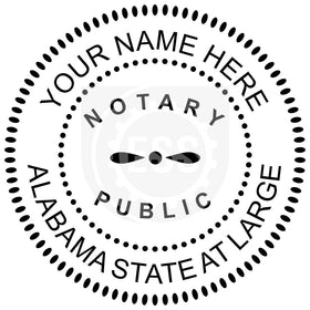 Alabama Round Notary Stamp Imprint Example