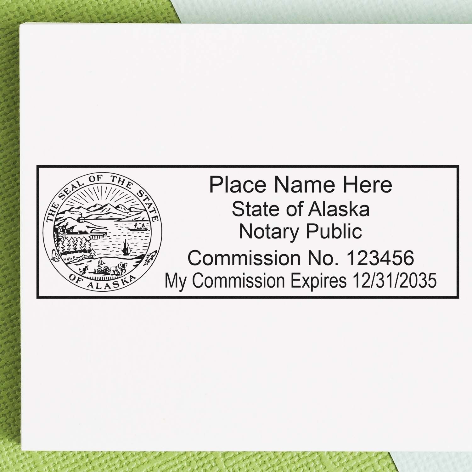 Alaska Notary Desk Seal with Rectangular Self Inking Notary Stamp Bundle - Engineer Seal Stamps