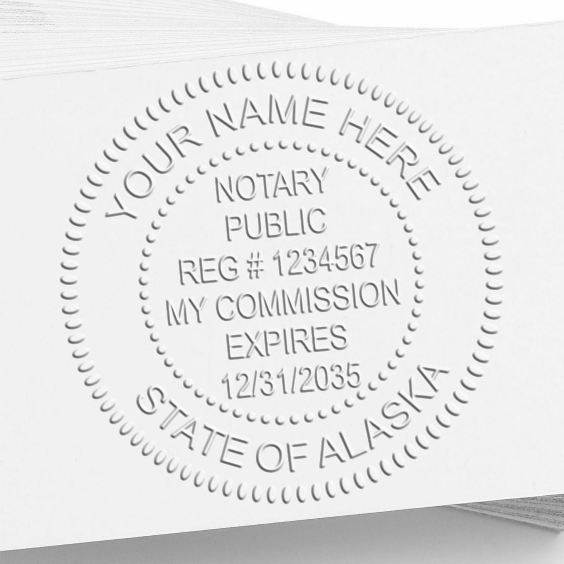Alaska Notary Desk Seal with Rectangular Self Inking Notary Stamp Bundle - Engineer Seal Stamps