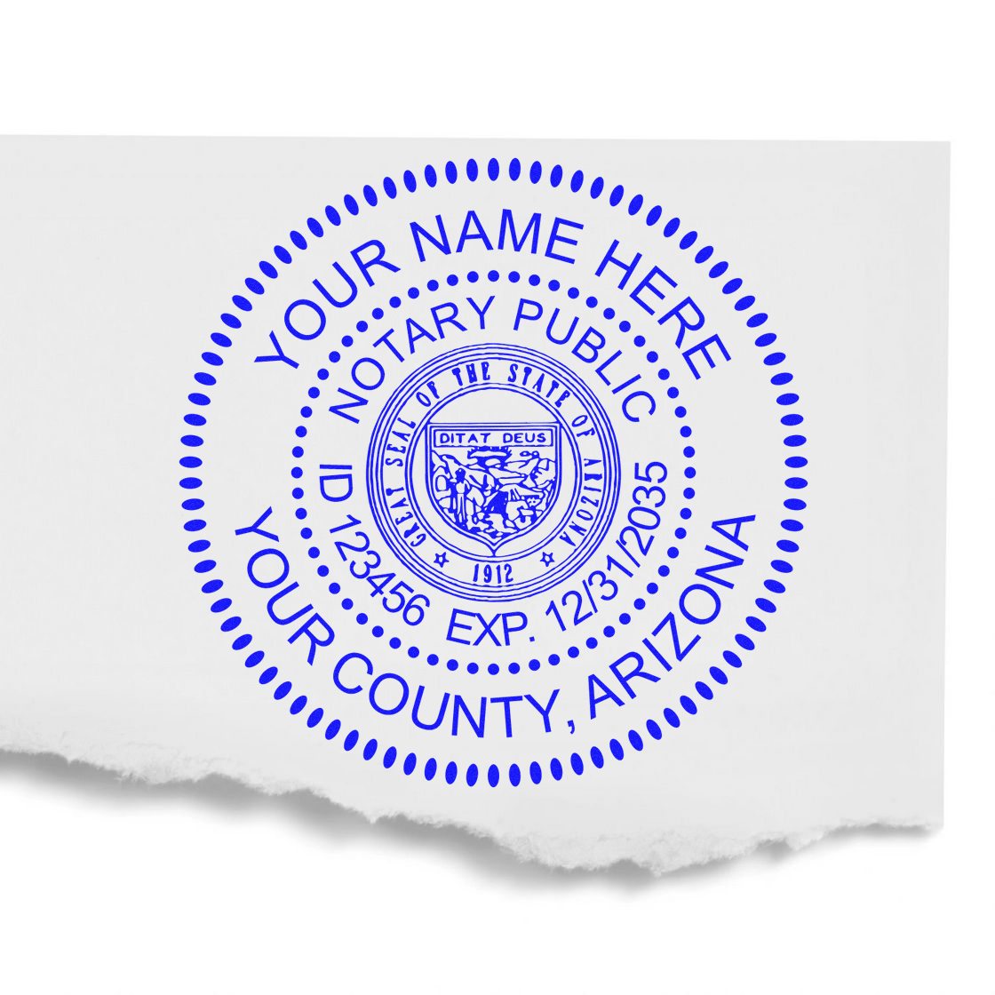 Soft Arizona Notary Stamp and Notary Seal Embosser Bundle