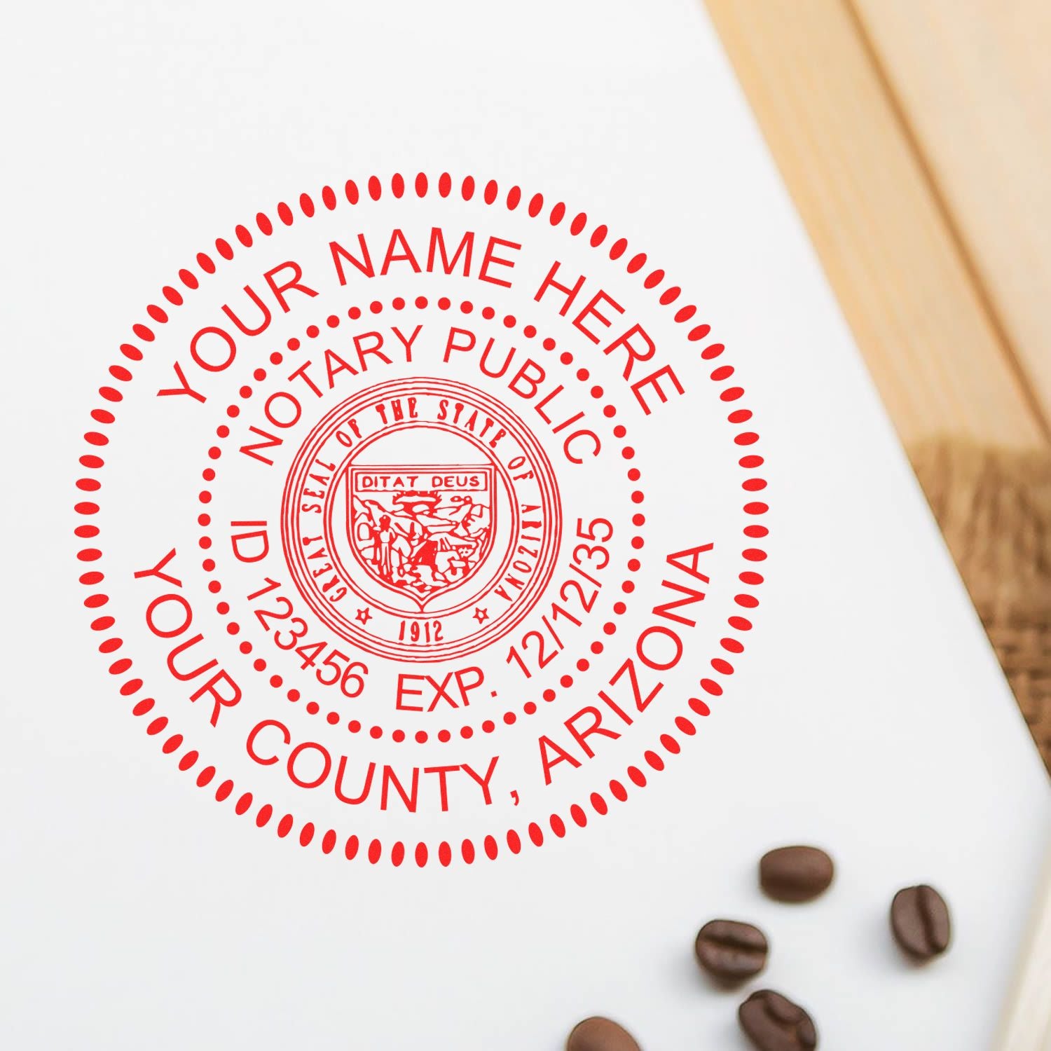 Arkansas Notary Seal and Stamp Kit with Desk Seal and Round Self-Inking Notary Stamper
