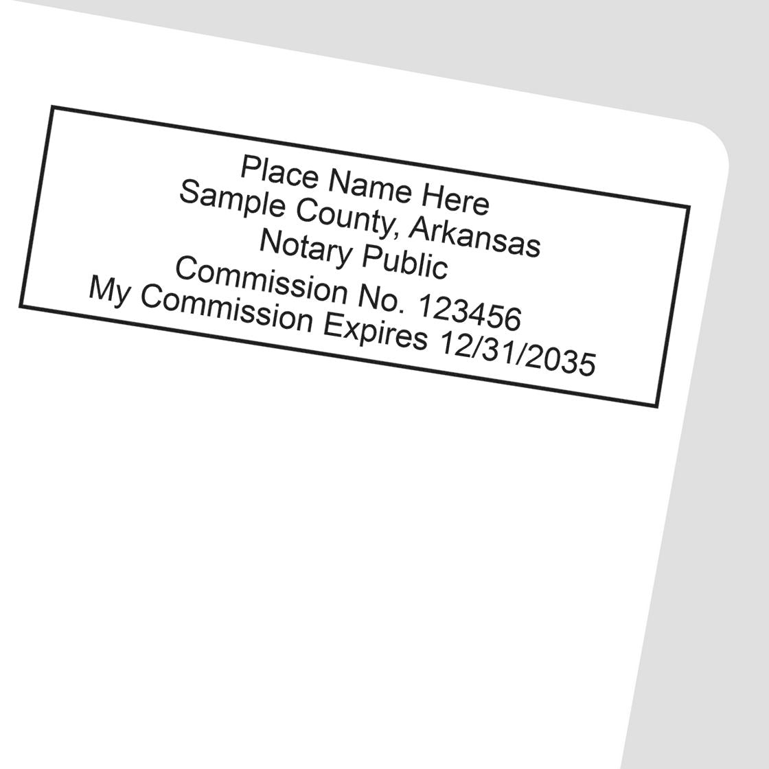 Rectangular Self Inking Arkansas Notary Stamp and Arkansas Notary Soft Seal