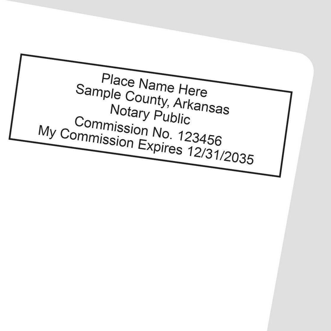 Rectangular PSI Arkansas Notary Stamp and Arkansas Notary Seal Bundle