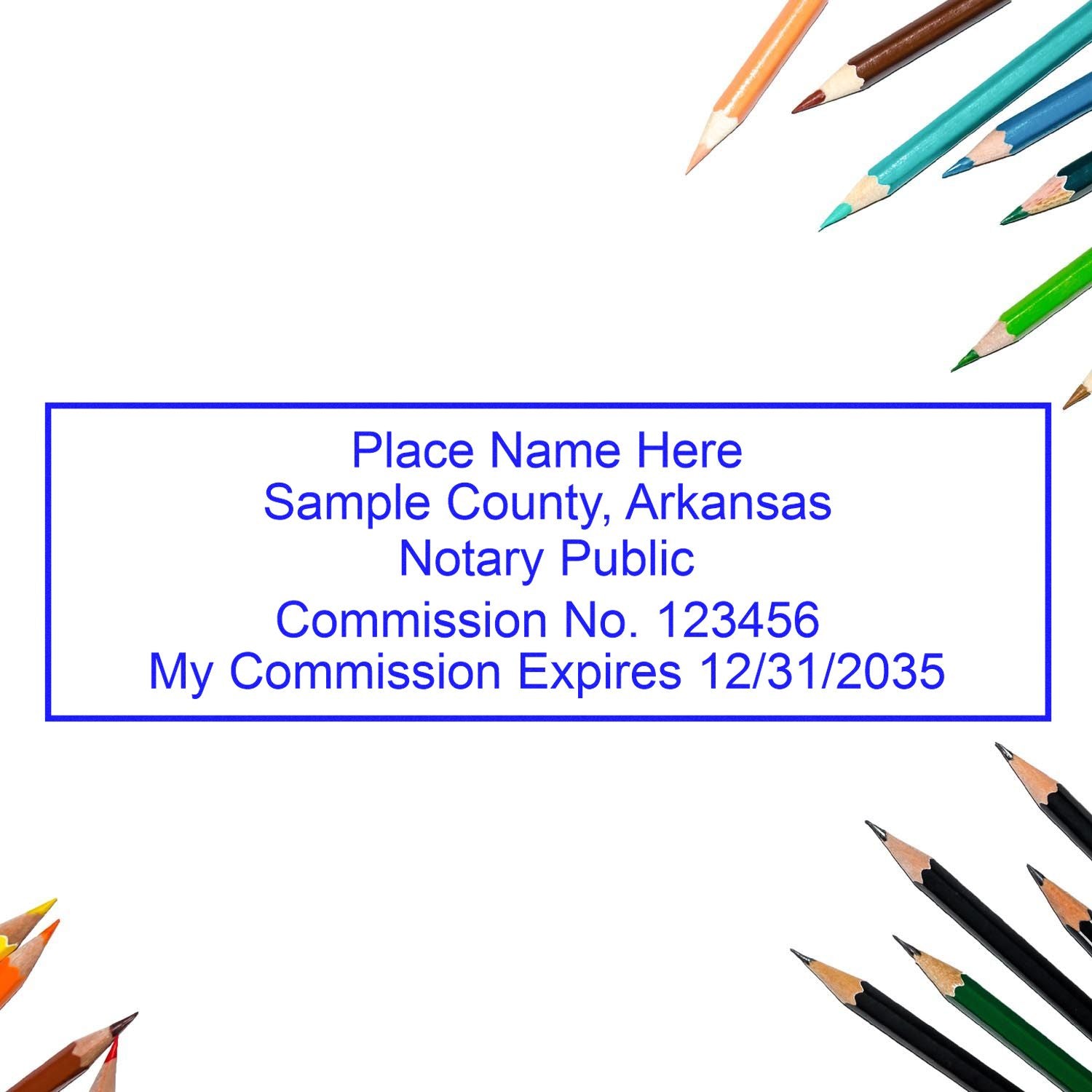 Rectangular Slim and Hybrid Seal Arkansas Notary Supply Stamp and Seal Kit