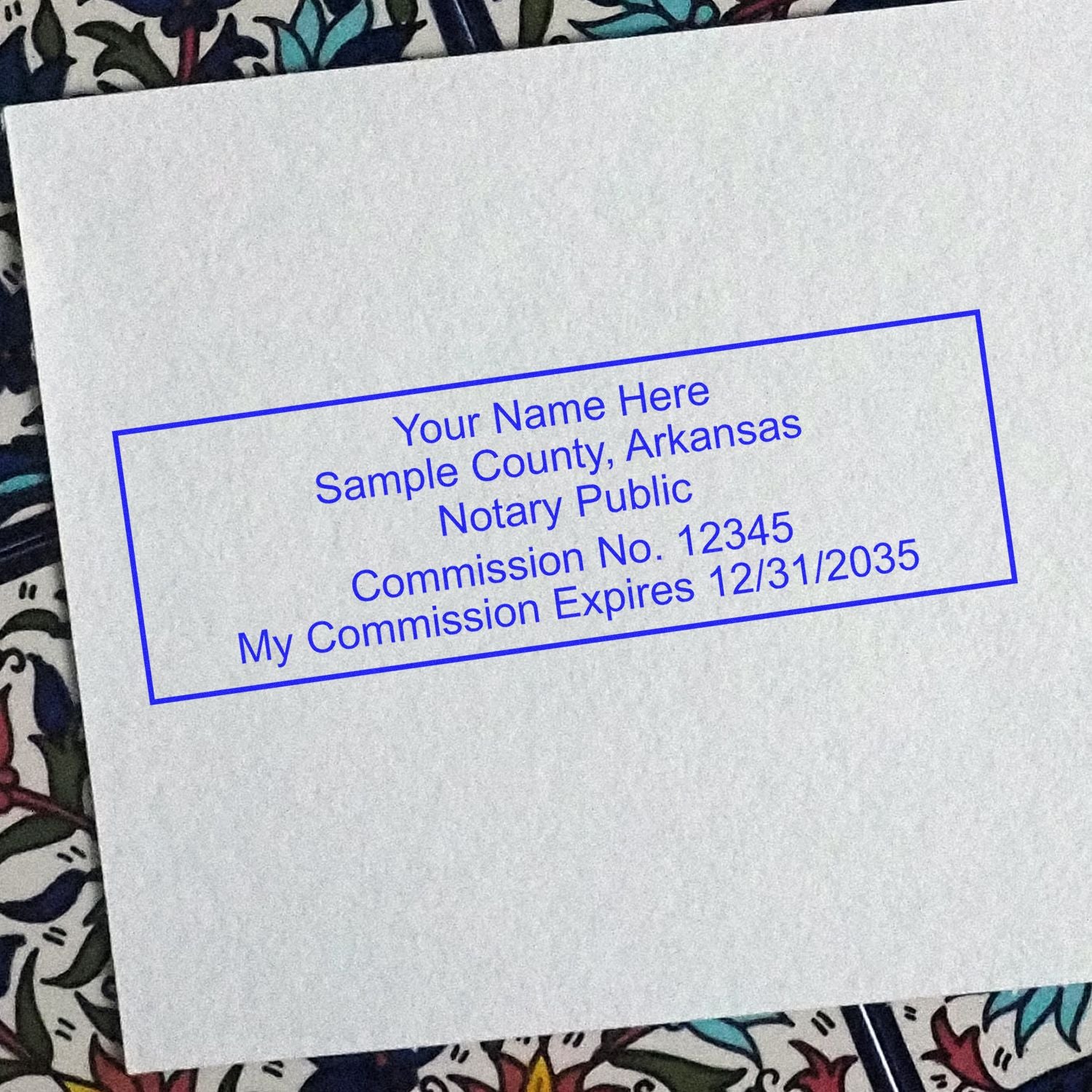 Arkansas Rectangular Slim Notary Stamp and Seal Kit