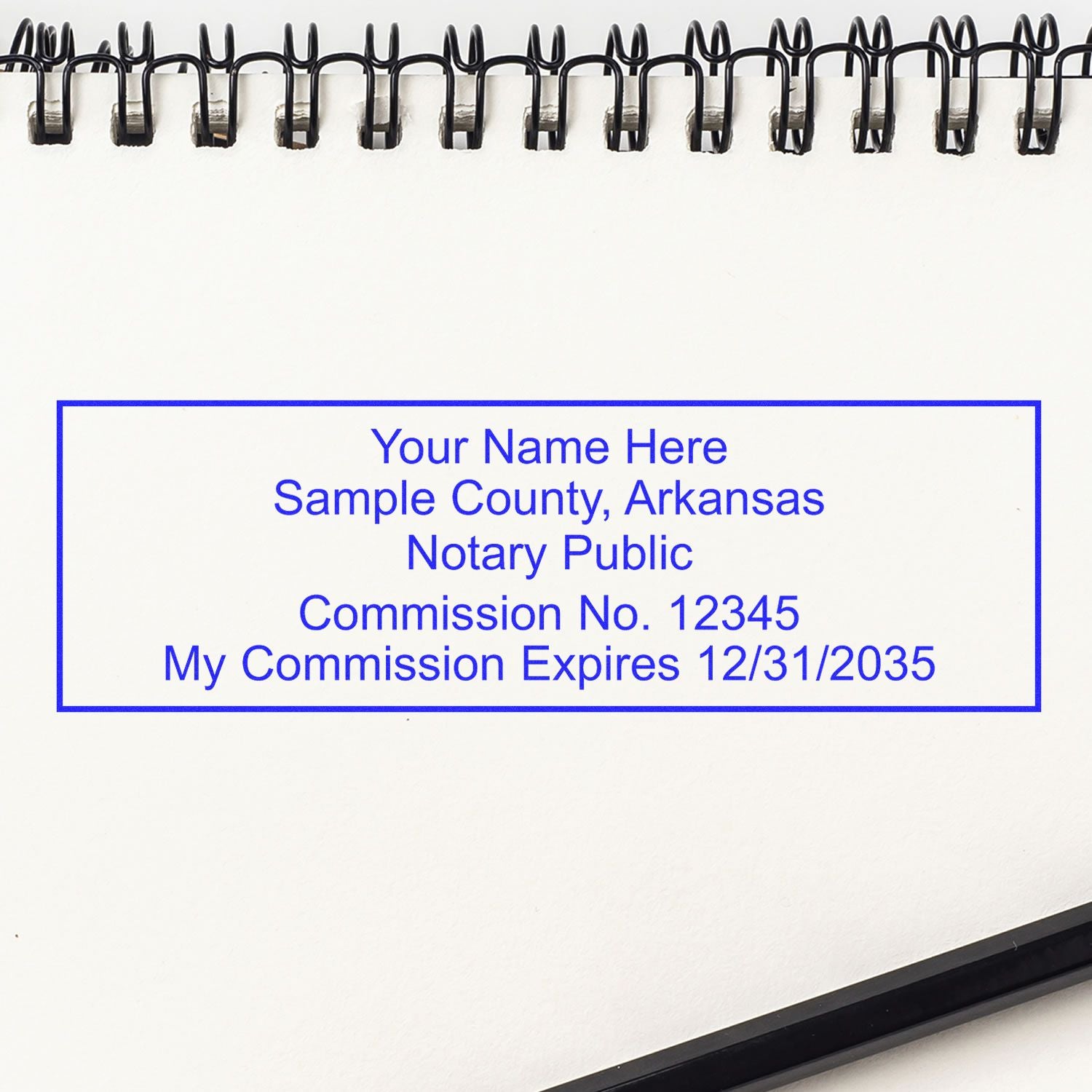 Arkansas Notary Desk Seal with Rectangular Self Inking Notary Stamp Bundle