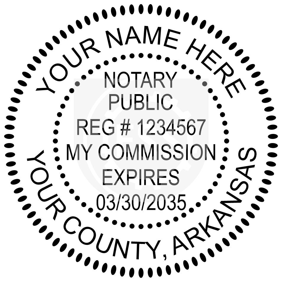 Arkansas Notary Seal Imprint Example